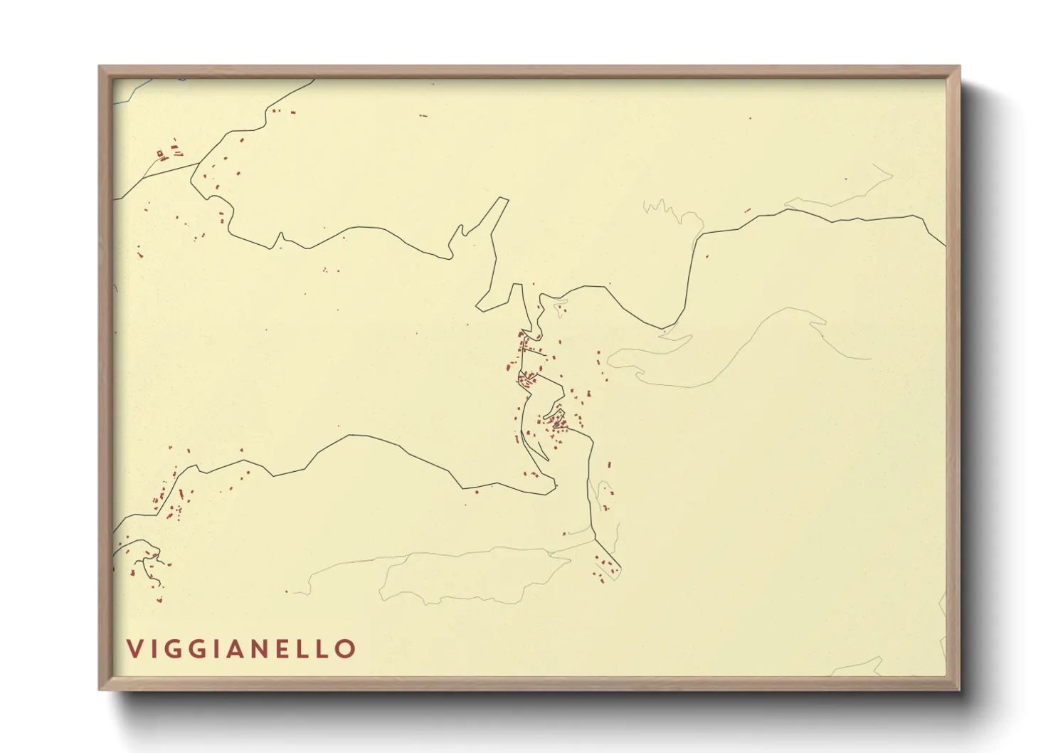 Une affiche de carte sur Viggianello