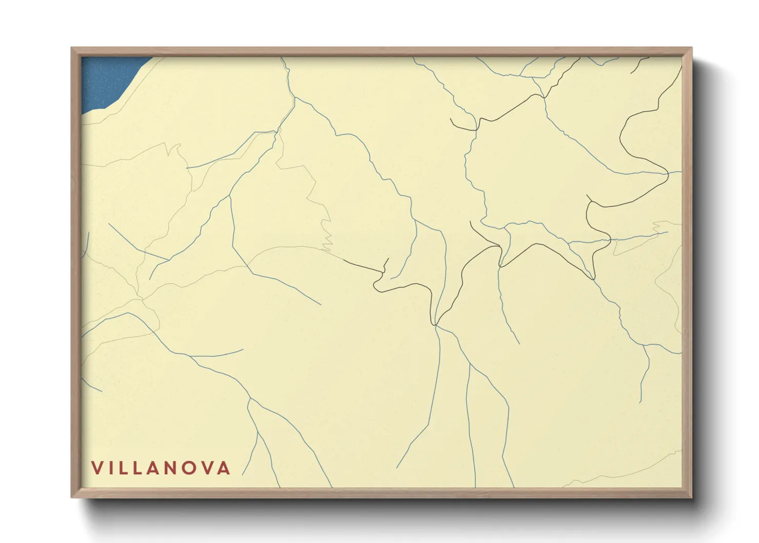 Une affiche de carte sur Villanova