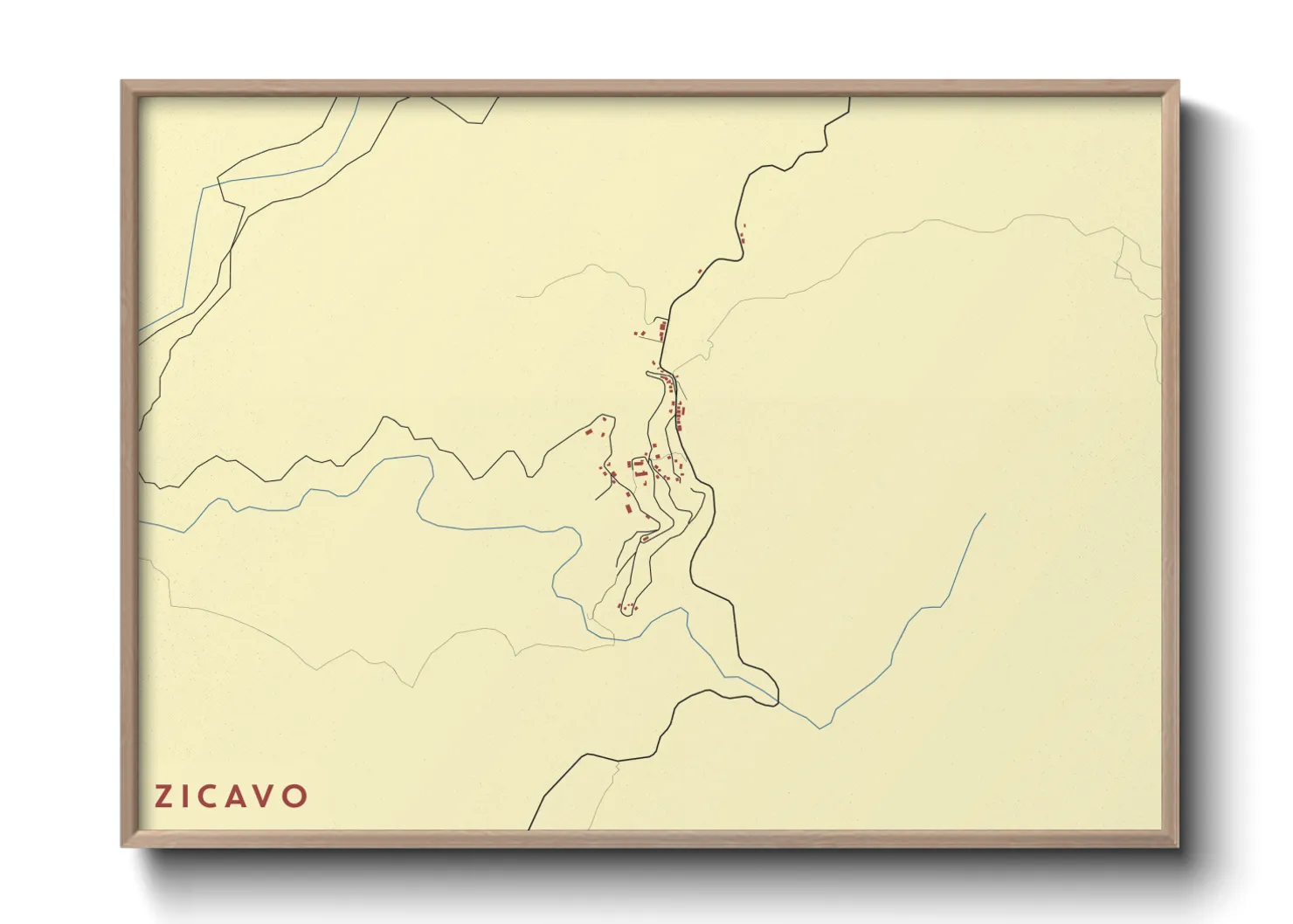 Une affiche de carte sur Zicavo