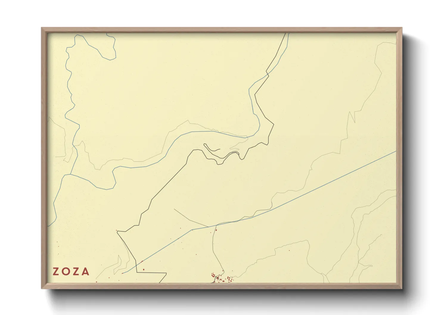 Une affiche de carte sur Zoza