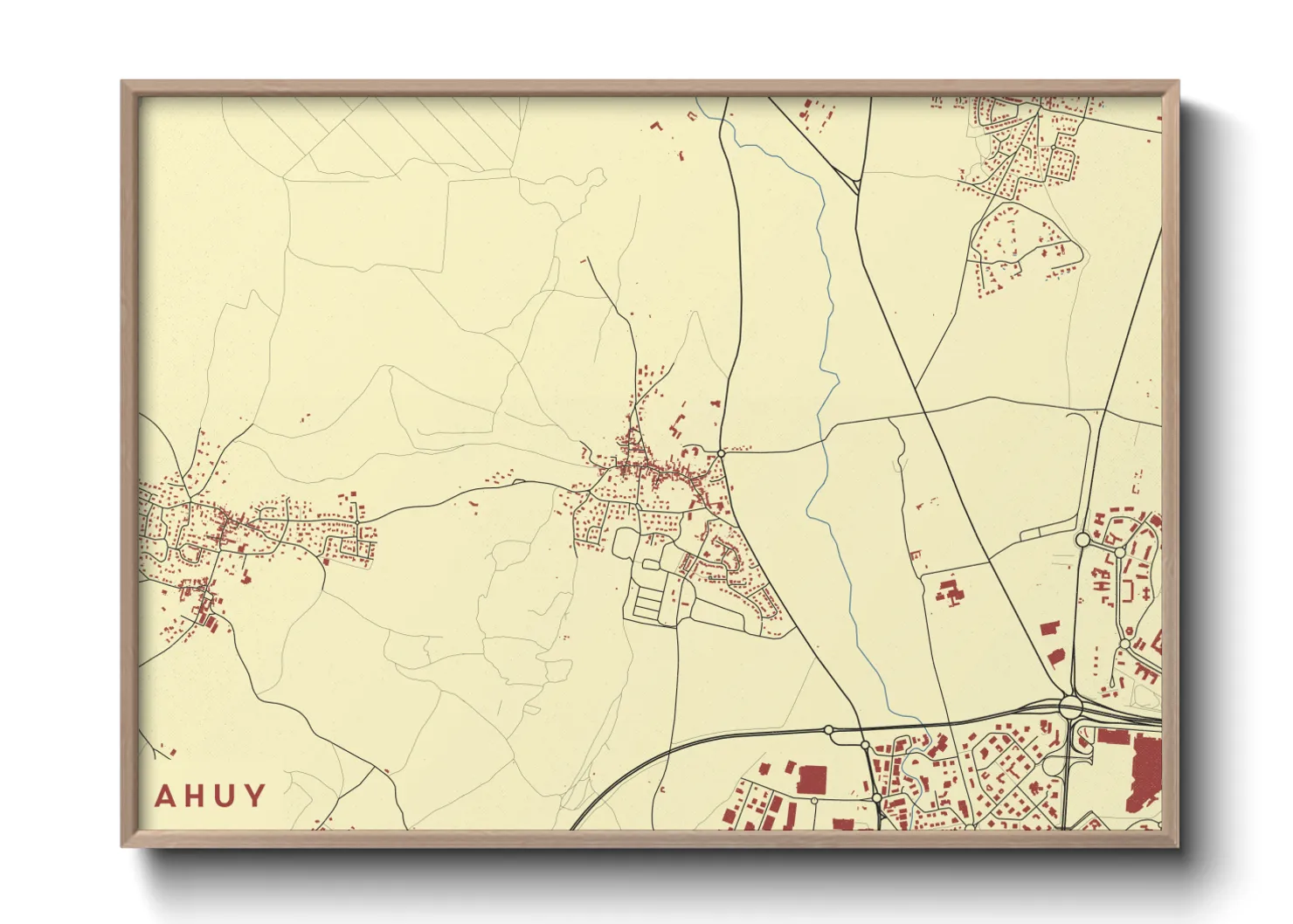 Une affiche de carte sur Ahuy