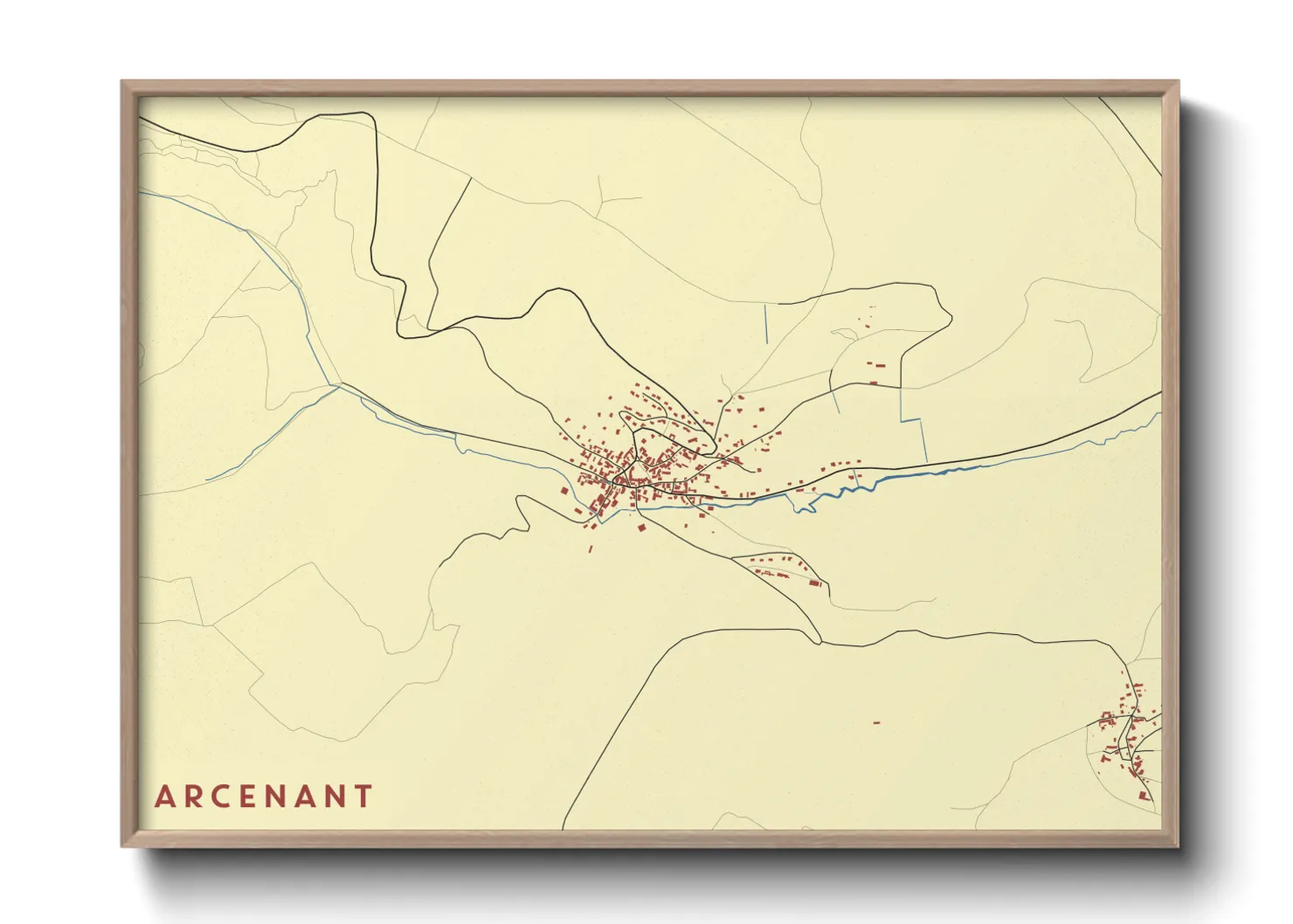 Une affiche de carte sur Arcenant