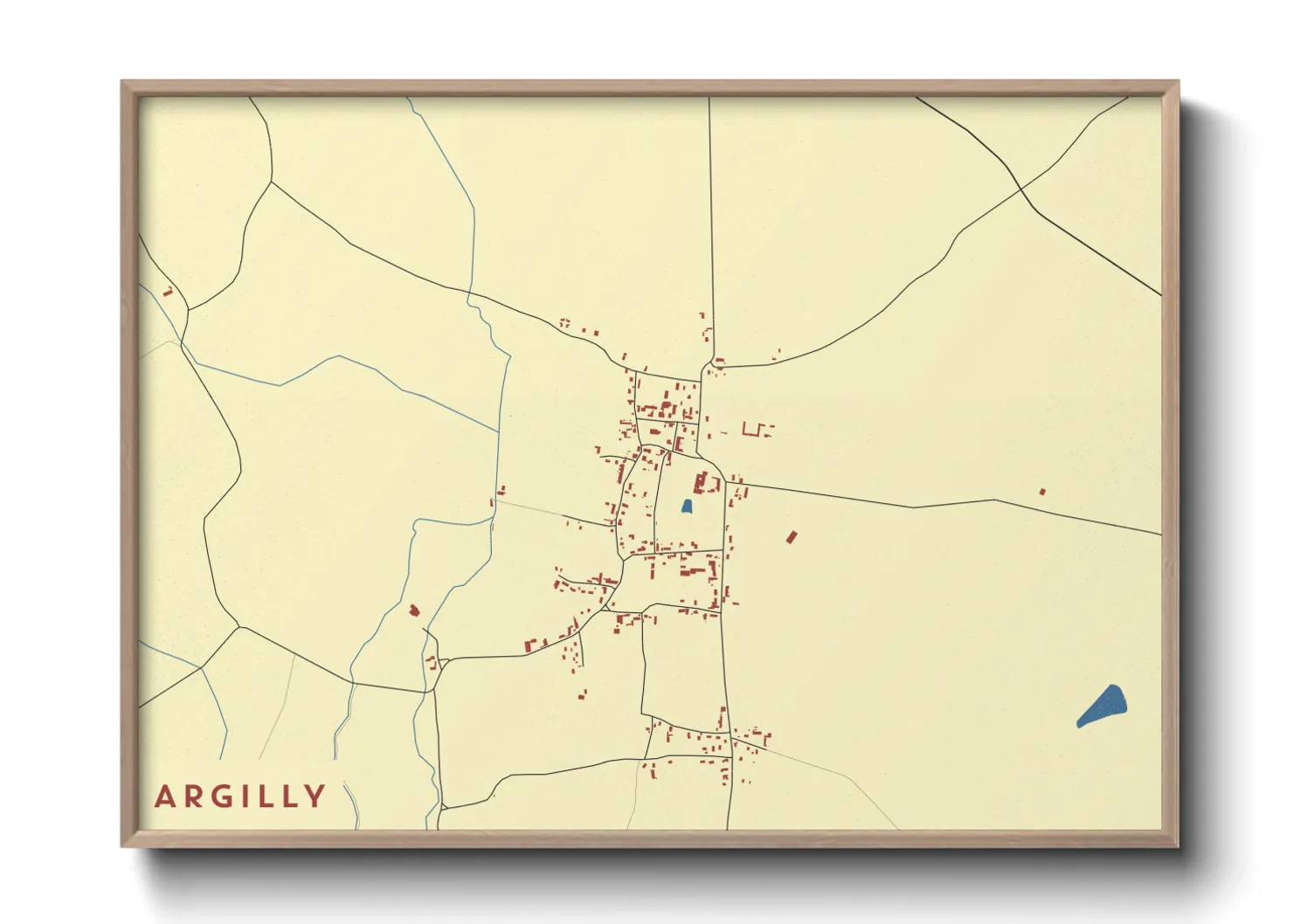 Une affiche de carte sur Argilly