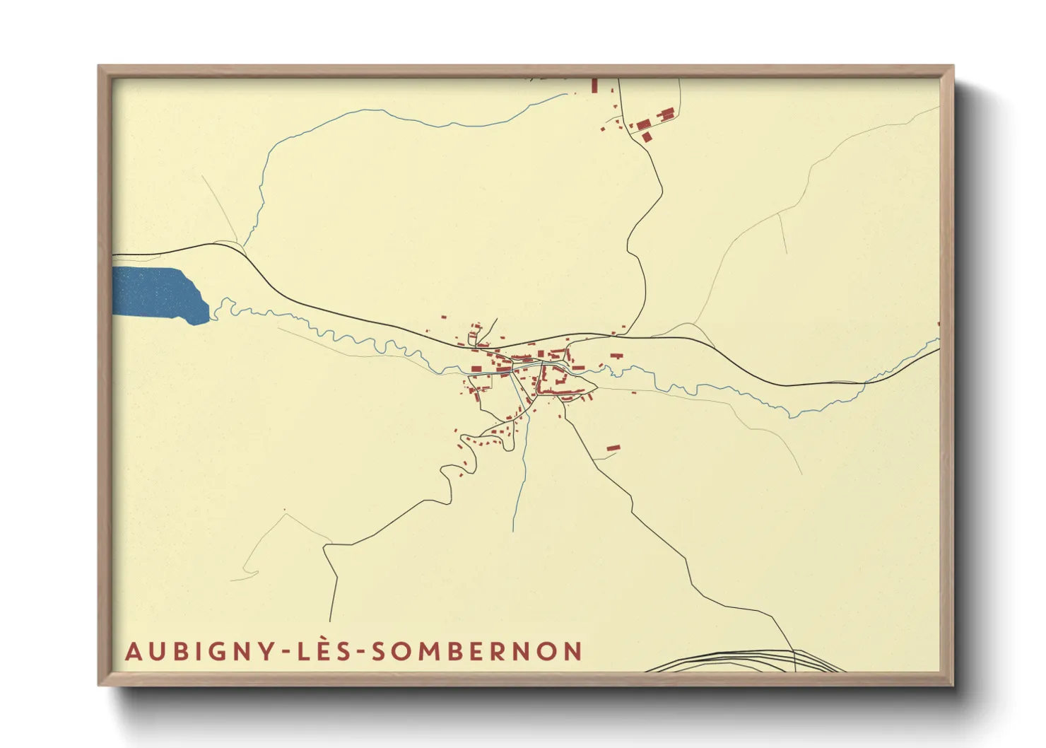 Une affiche de carte sur Aubigny-lès-Sombernon