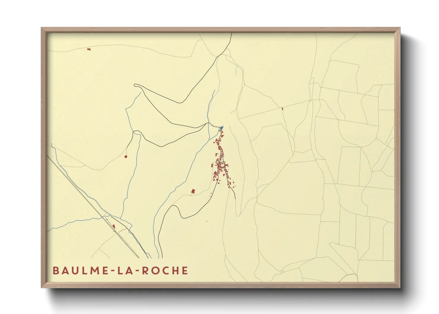 Une affiche de carte sur Baulme-la-Roche