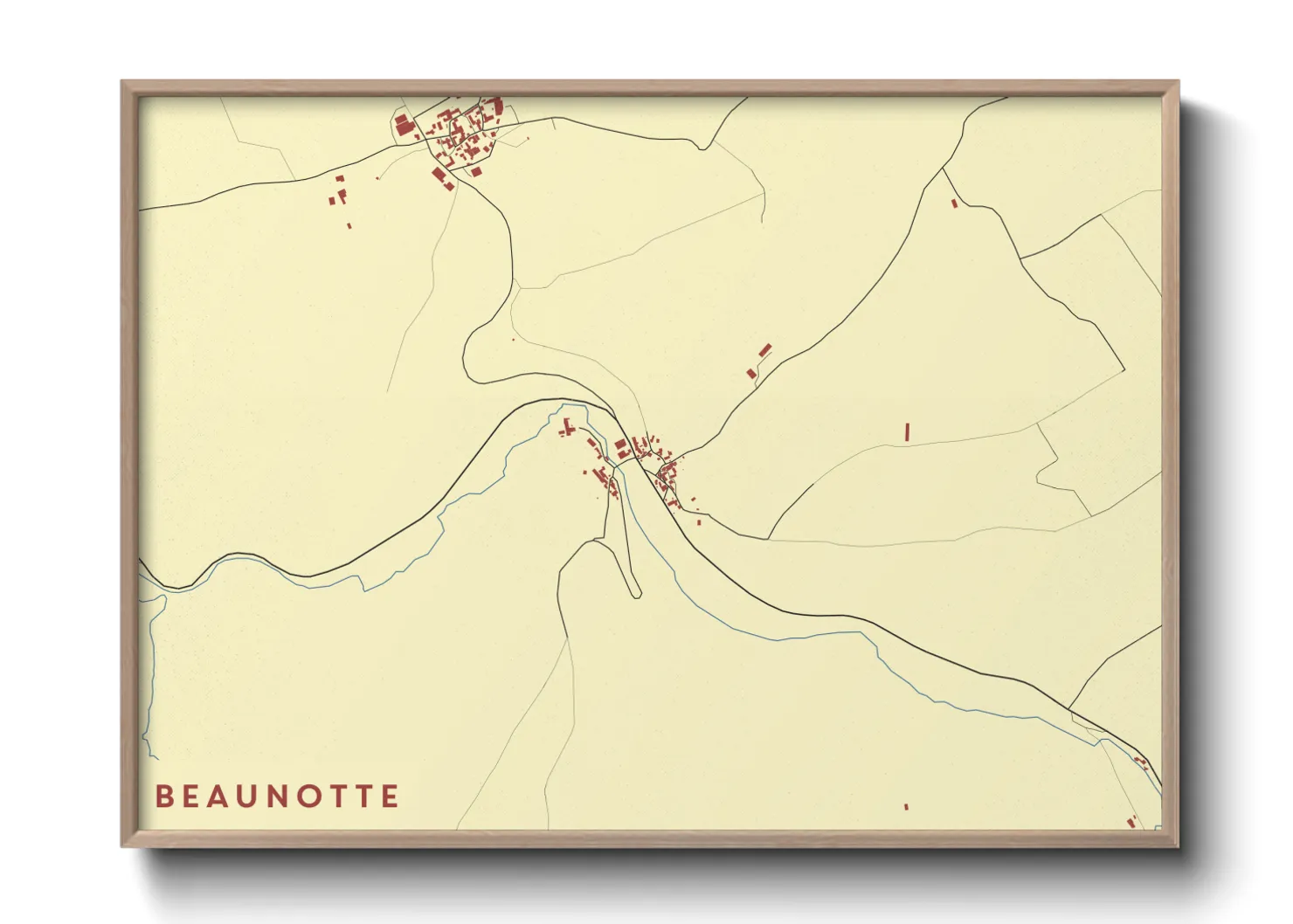 Une affiche de carte sur Beaunotte