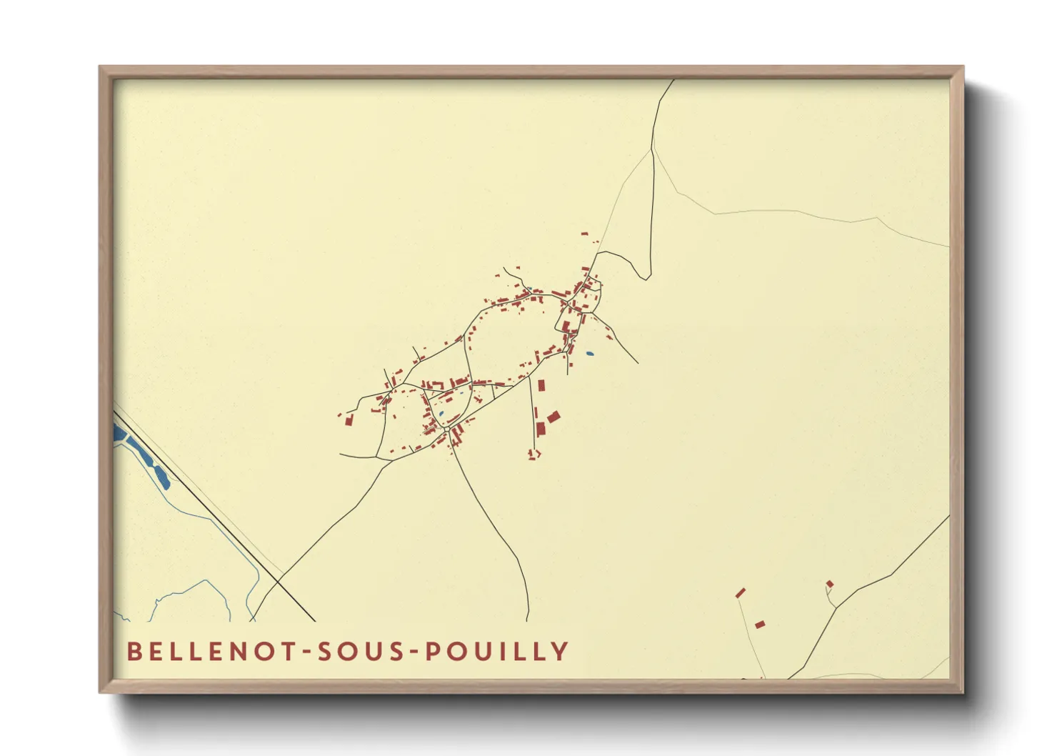 Une affiche de carte sur Bellenot-sous-Pouilly