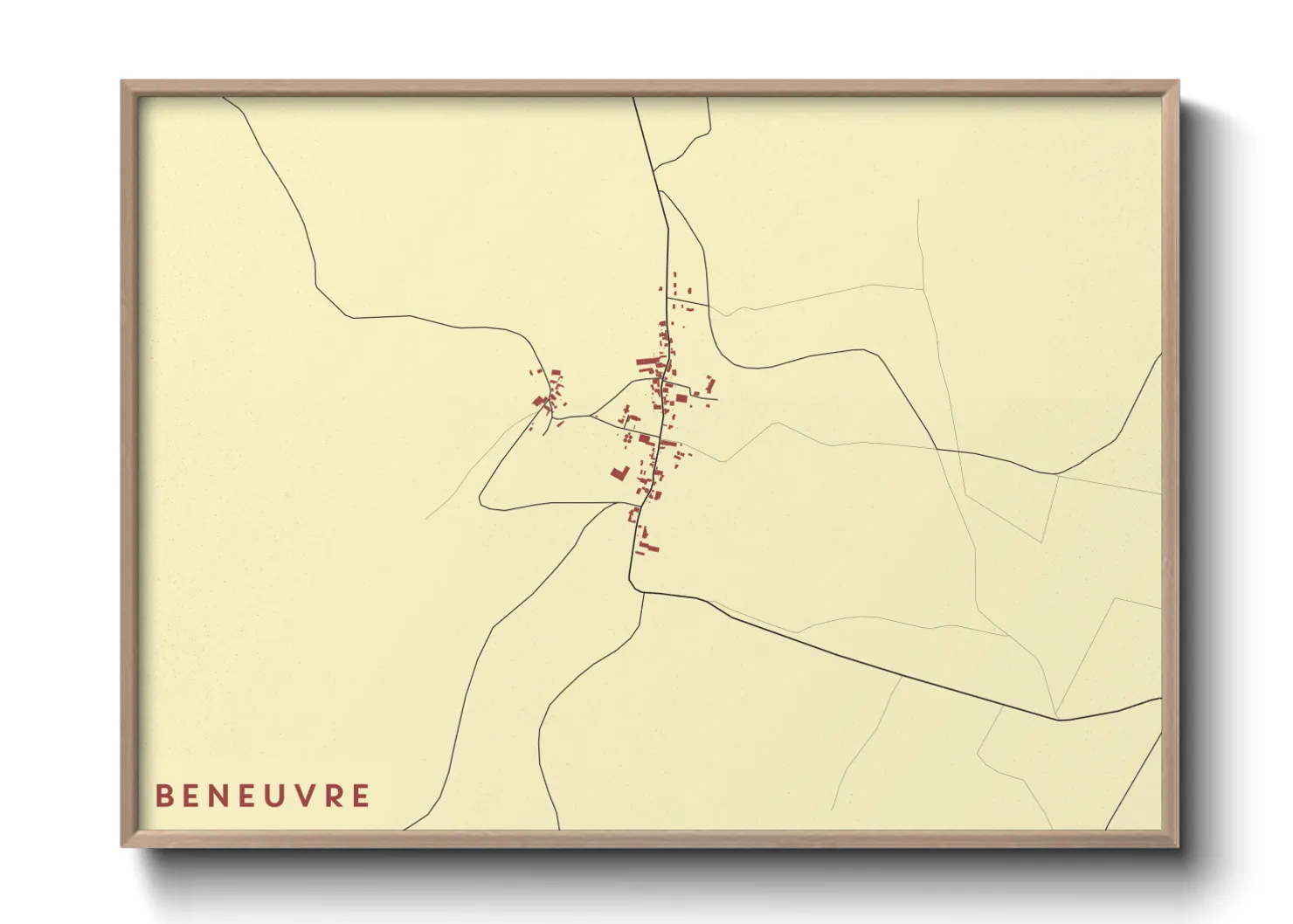 Une affiche de carte sur Beneuvre