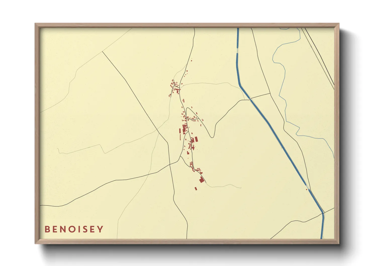 Une affiche de carte sur Benoisey