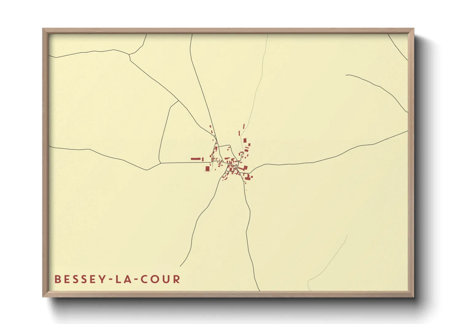 Une affiche de carte sur Bessey-la-Cour