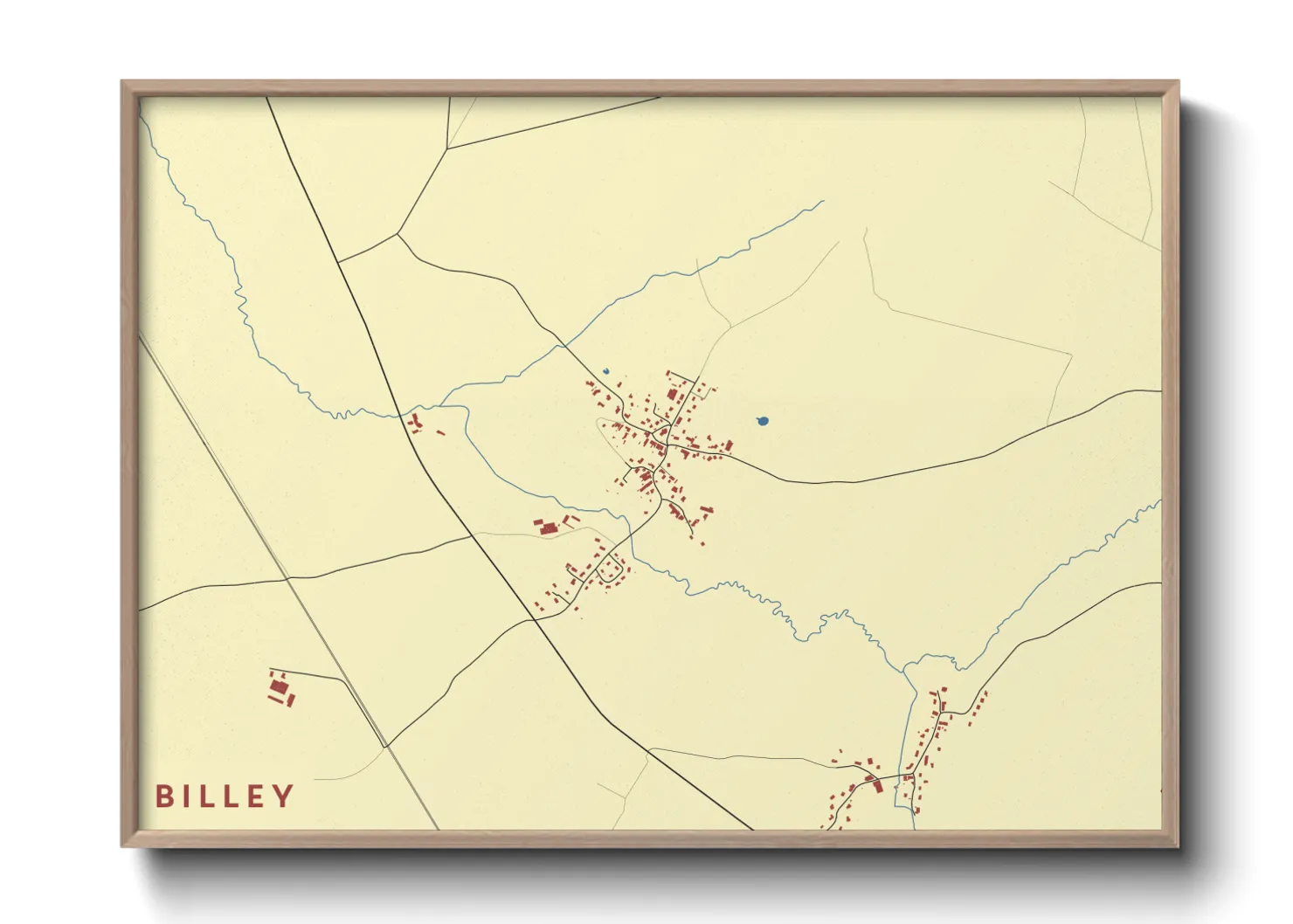 Une affiche de carte sur Billey