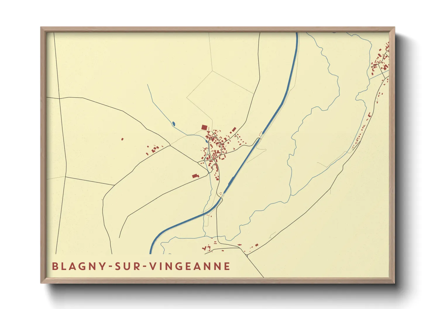 Une affiche de carte sur Blagny-sur-Vingeanne