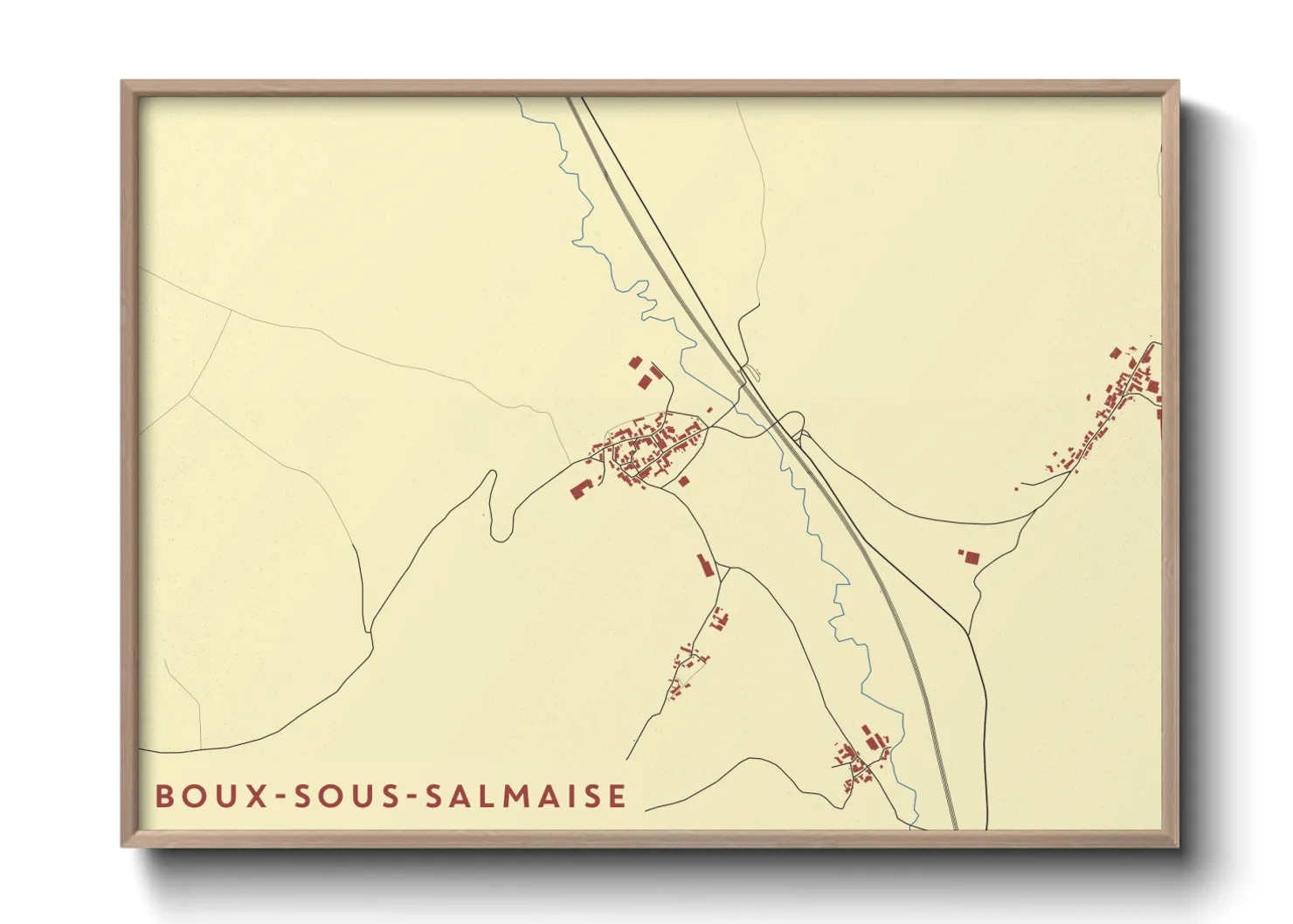 Une affiche de carte sur Boux-sous-Salmaise