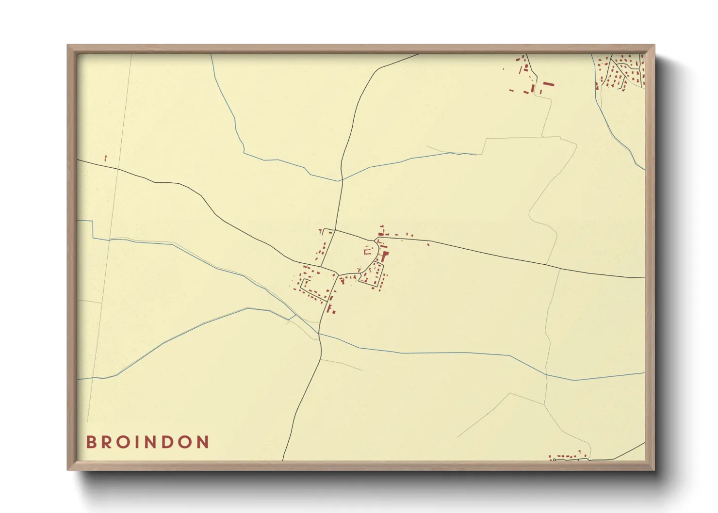 Une affiche de carte sur Broindon