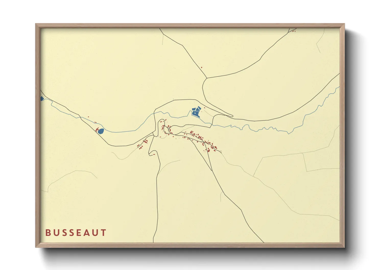 Une affiche de carte sur Busseaut