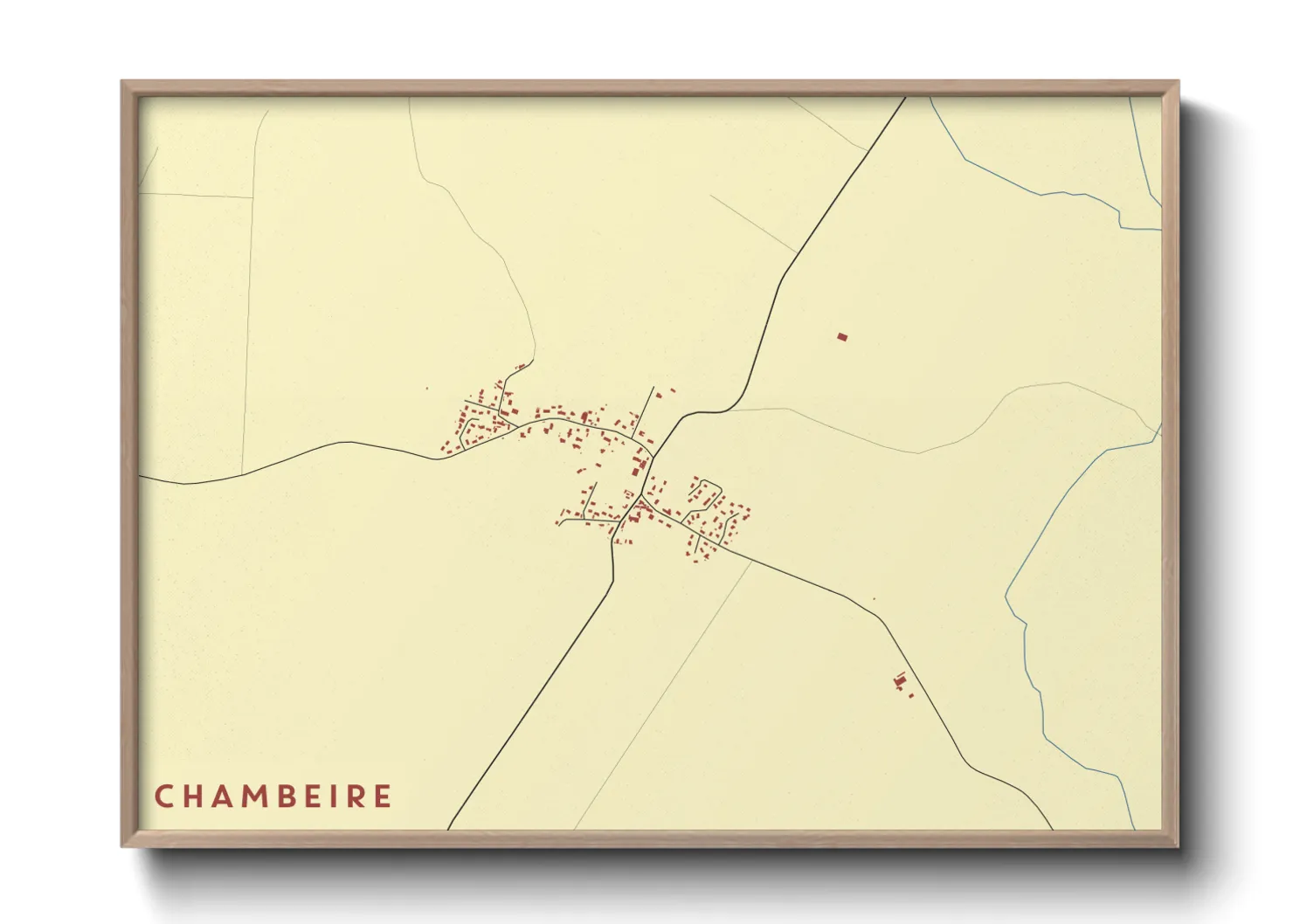 Une affiche de carte sur Chambeire