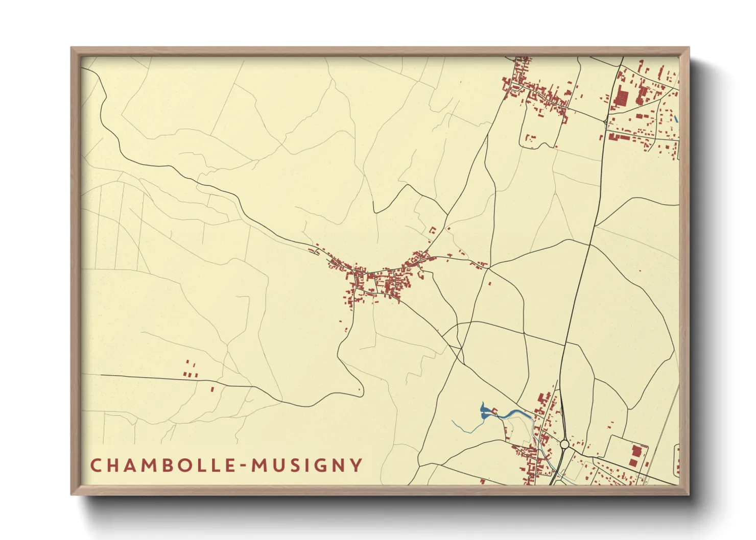 Une affiche de carte sur Chambolle-Musigny