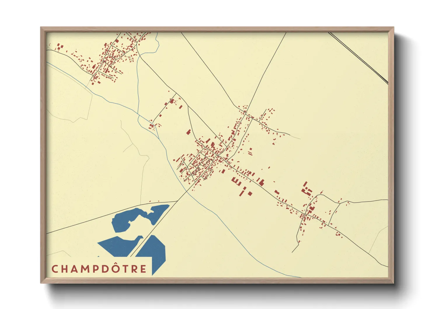 Une affiche de carte sur Champdôtre
