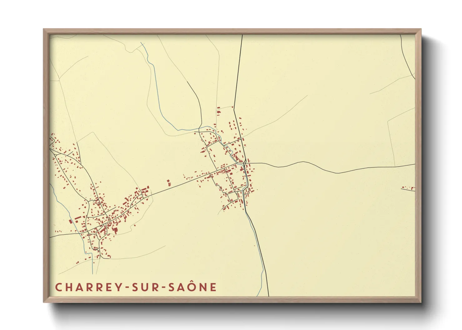 Une affiche de carte sur Charrey-sur-Saône