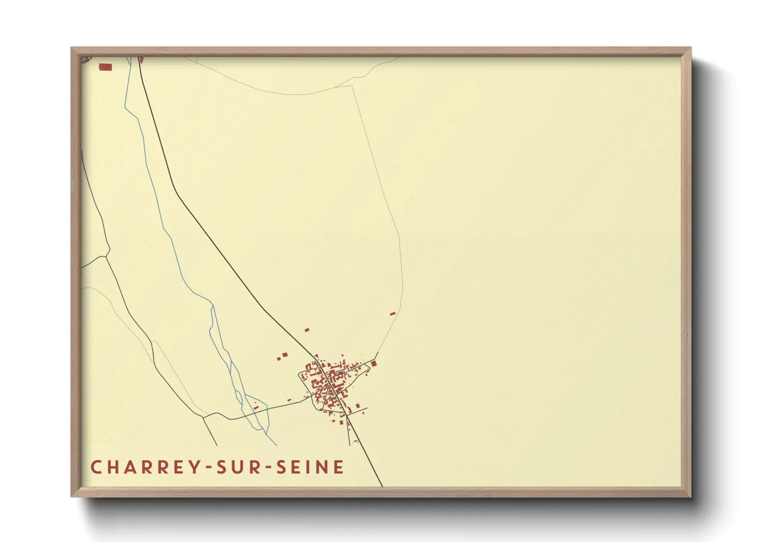 Une affiche de carte sur Charrey-sur-Seine