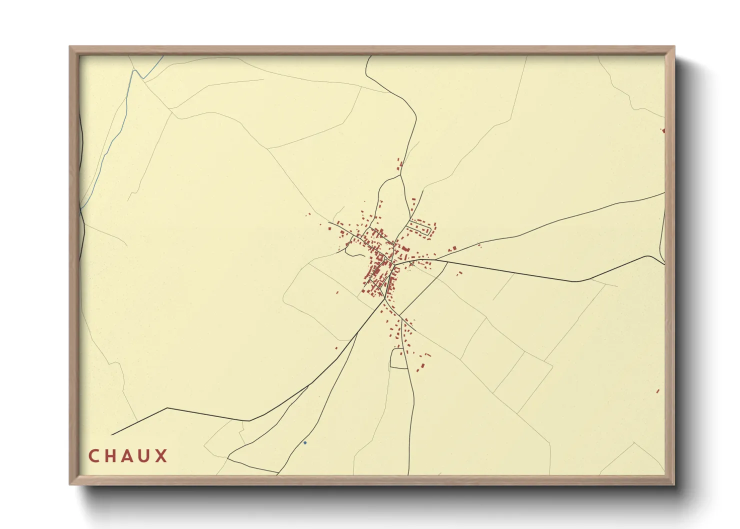 Une affiche de carte sur Chaux