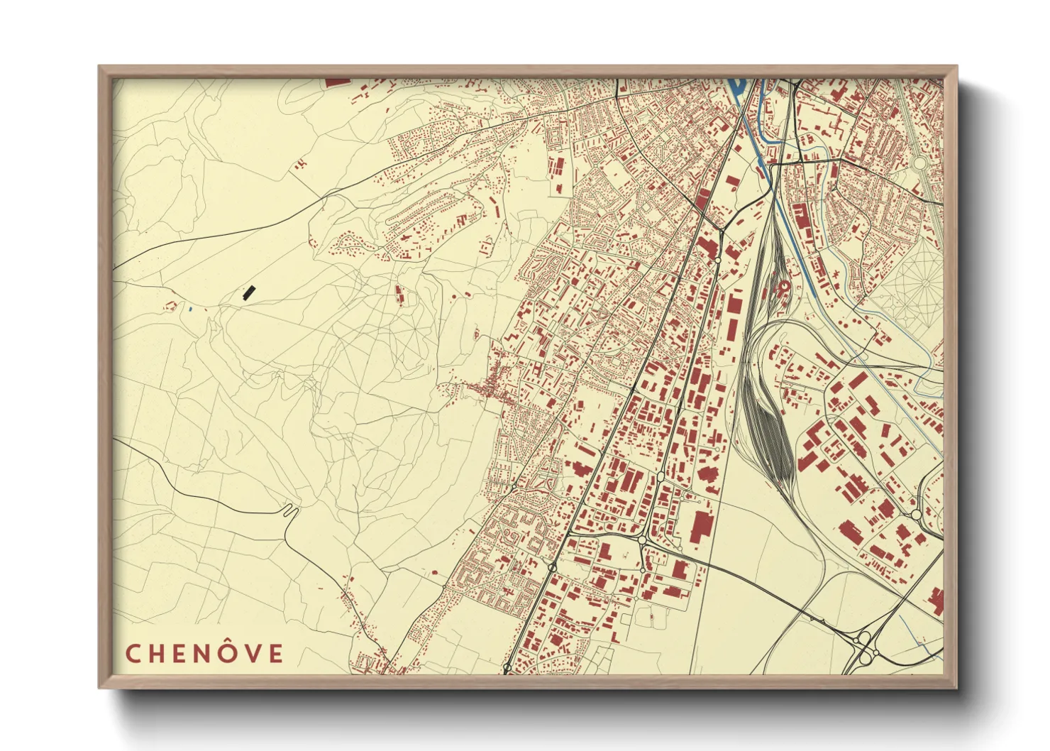Une affiche de carte sur Chenôve