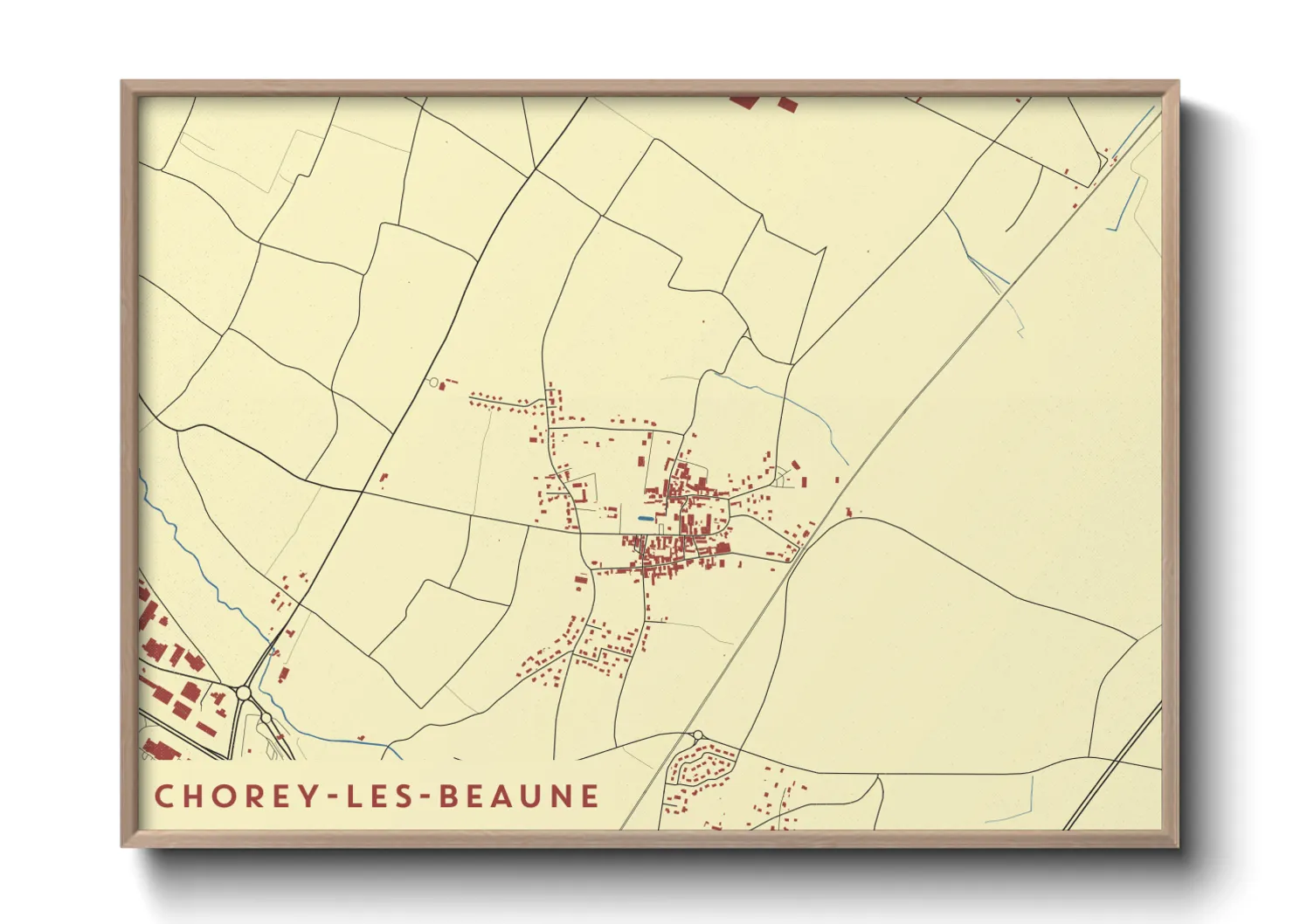 Une affiche de carte sur Chorey-les-Beaune