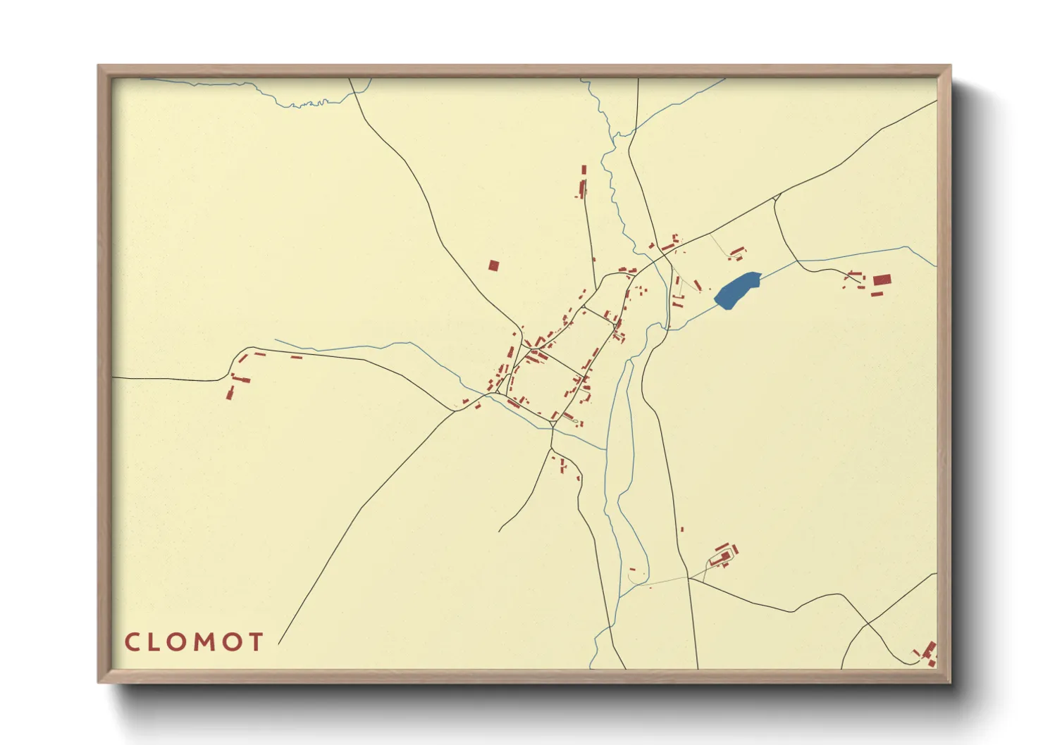 Une affiche de carte sur Clomot