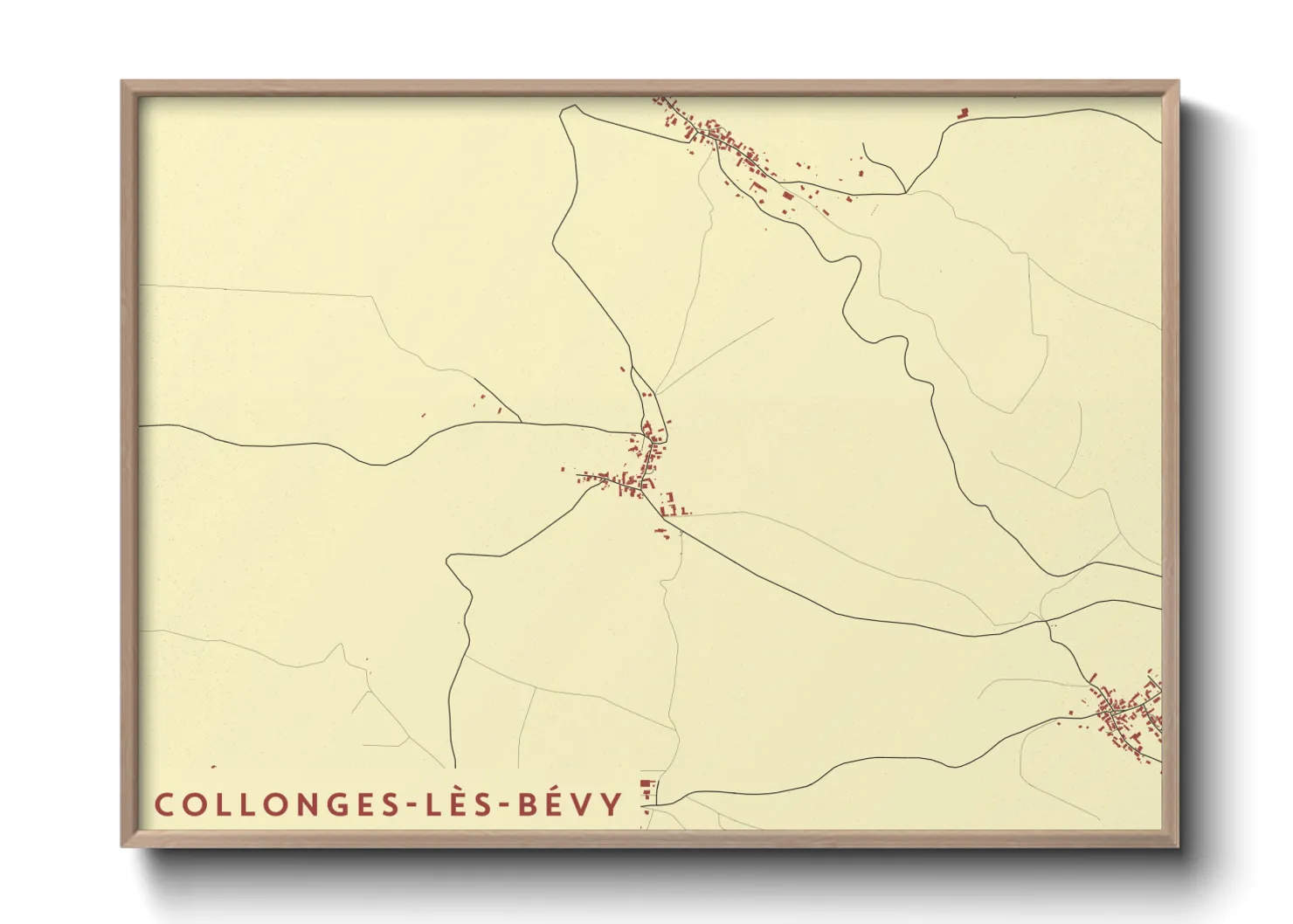Une affiche de carte sur Collonges-lès-Bévy