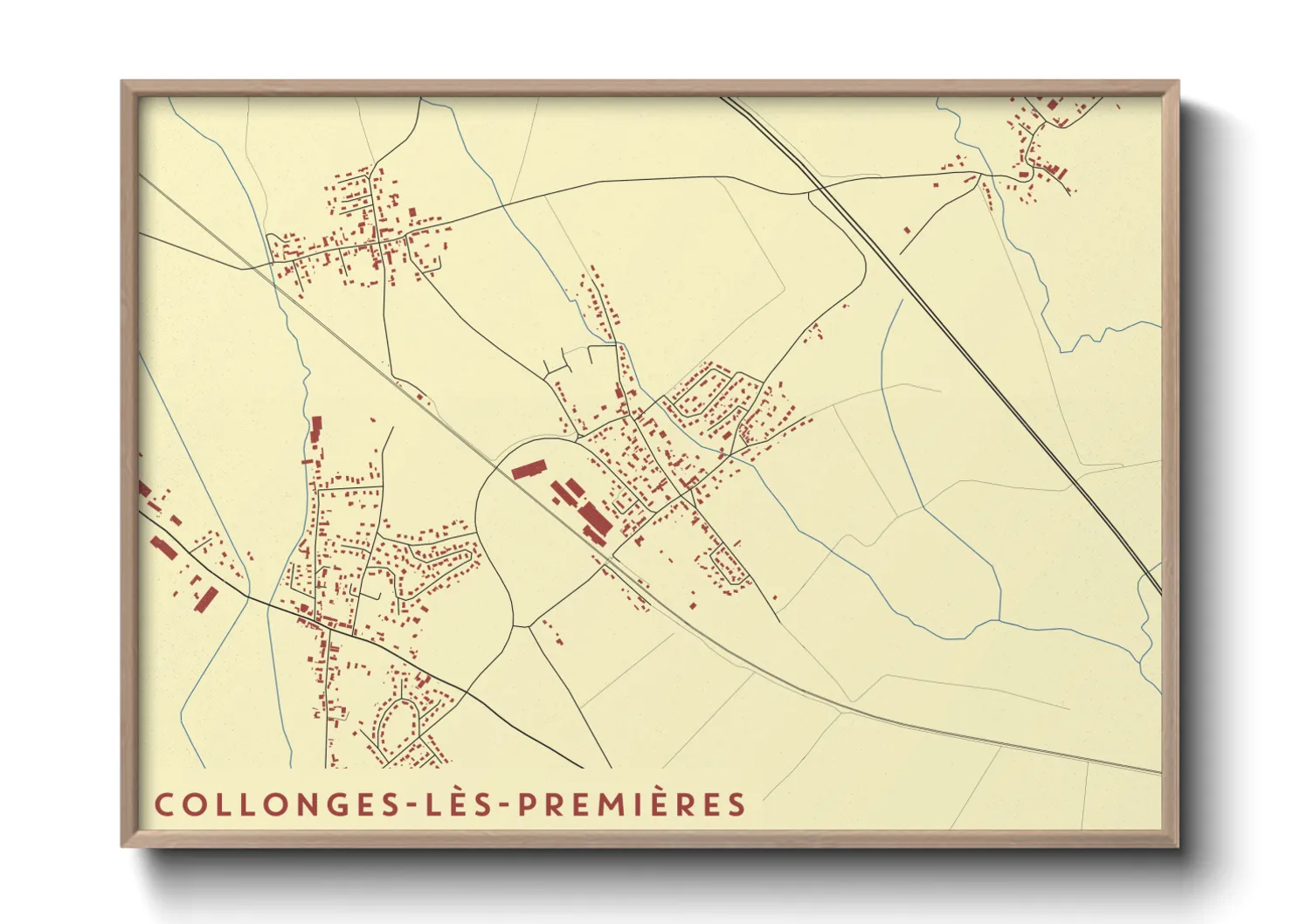 Une affiche de carte sur Collonges-lès-Premières