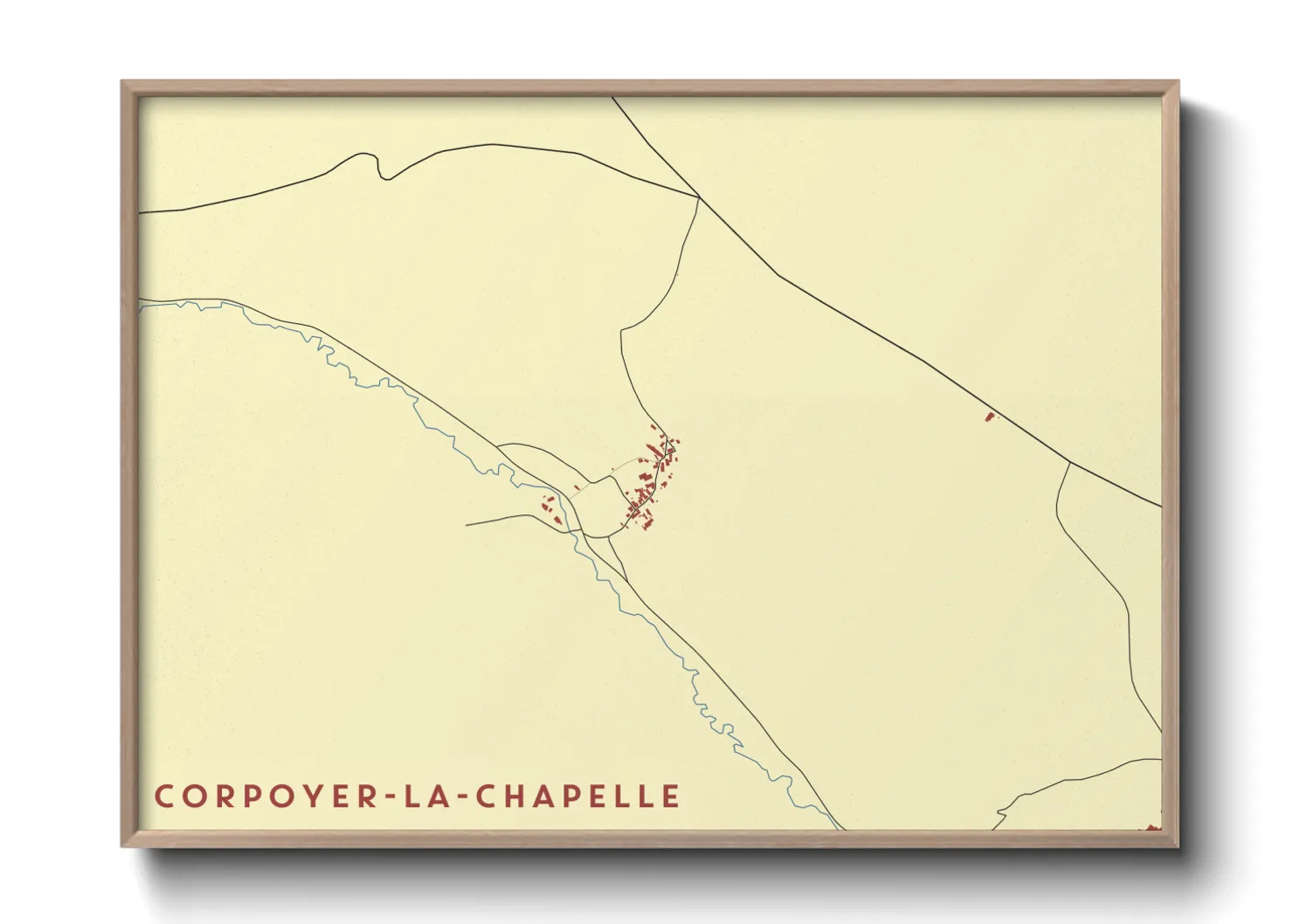 Une affiche de carte sur Corpoyer-la-Chapelle