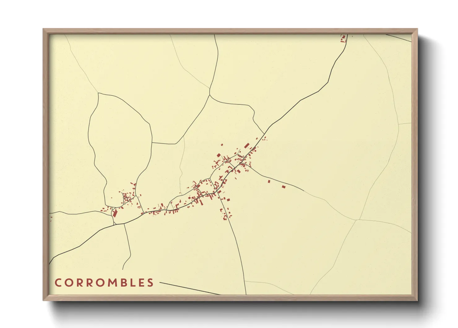 Une affiche de carte sur Corrombles