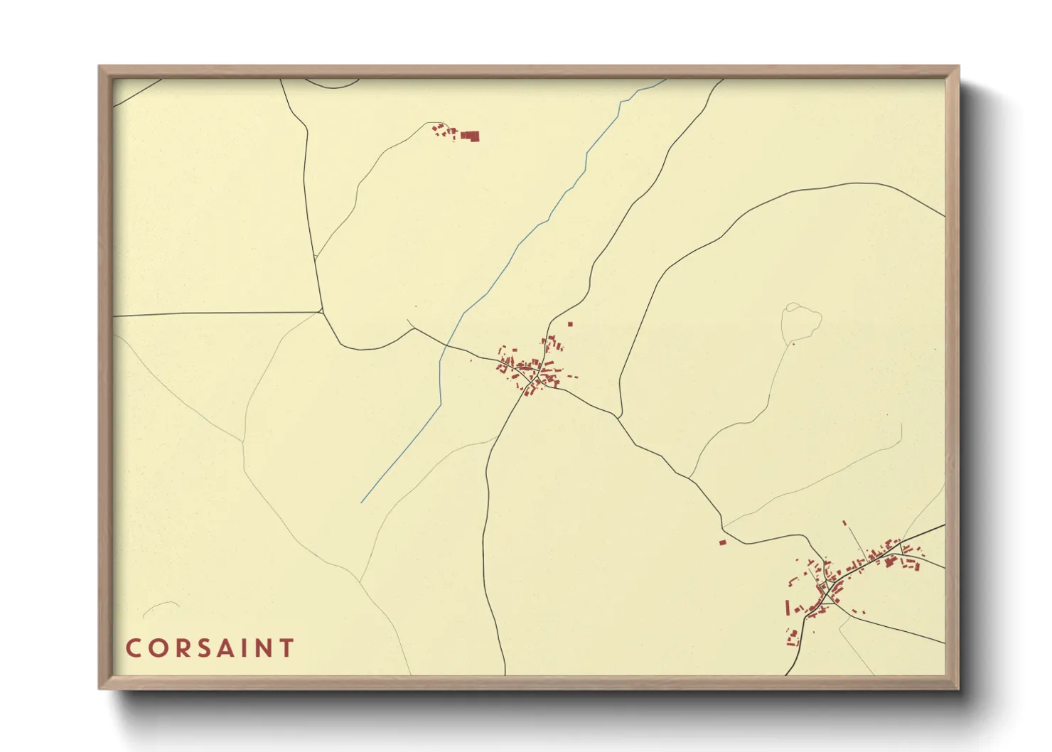 Une affiche de carte sur Corsaint