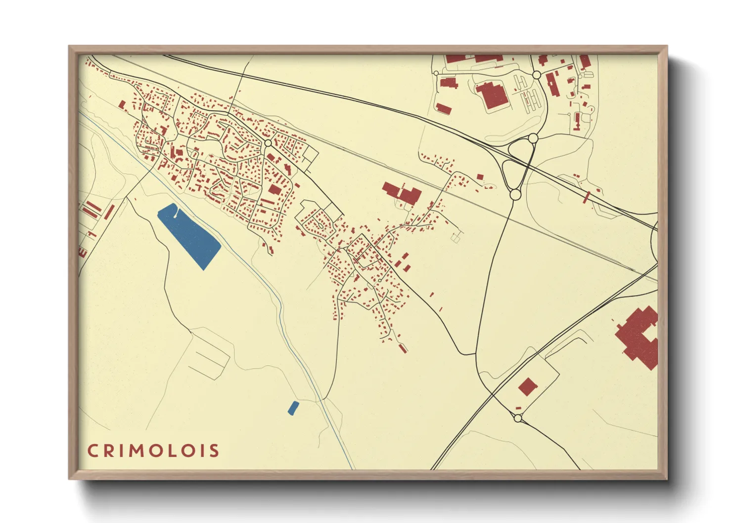 Une affiche de carte sur Crimolois