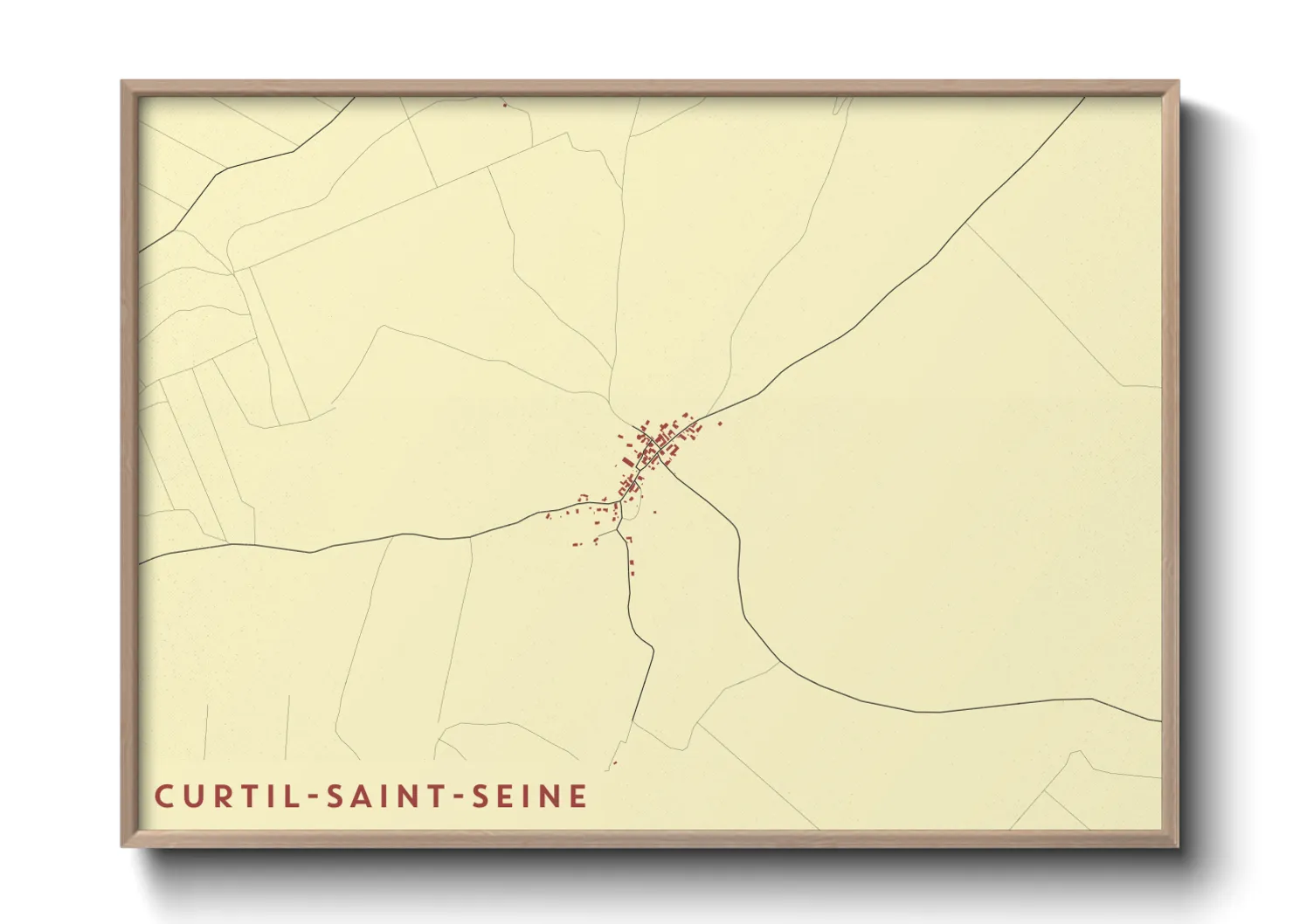 Une affiche de carte sur Curtil-Saint-Seine