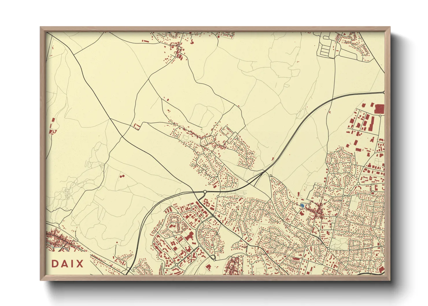 Une affiche de carte sur Daix