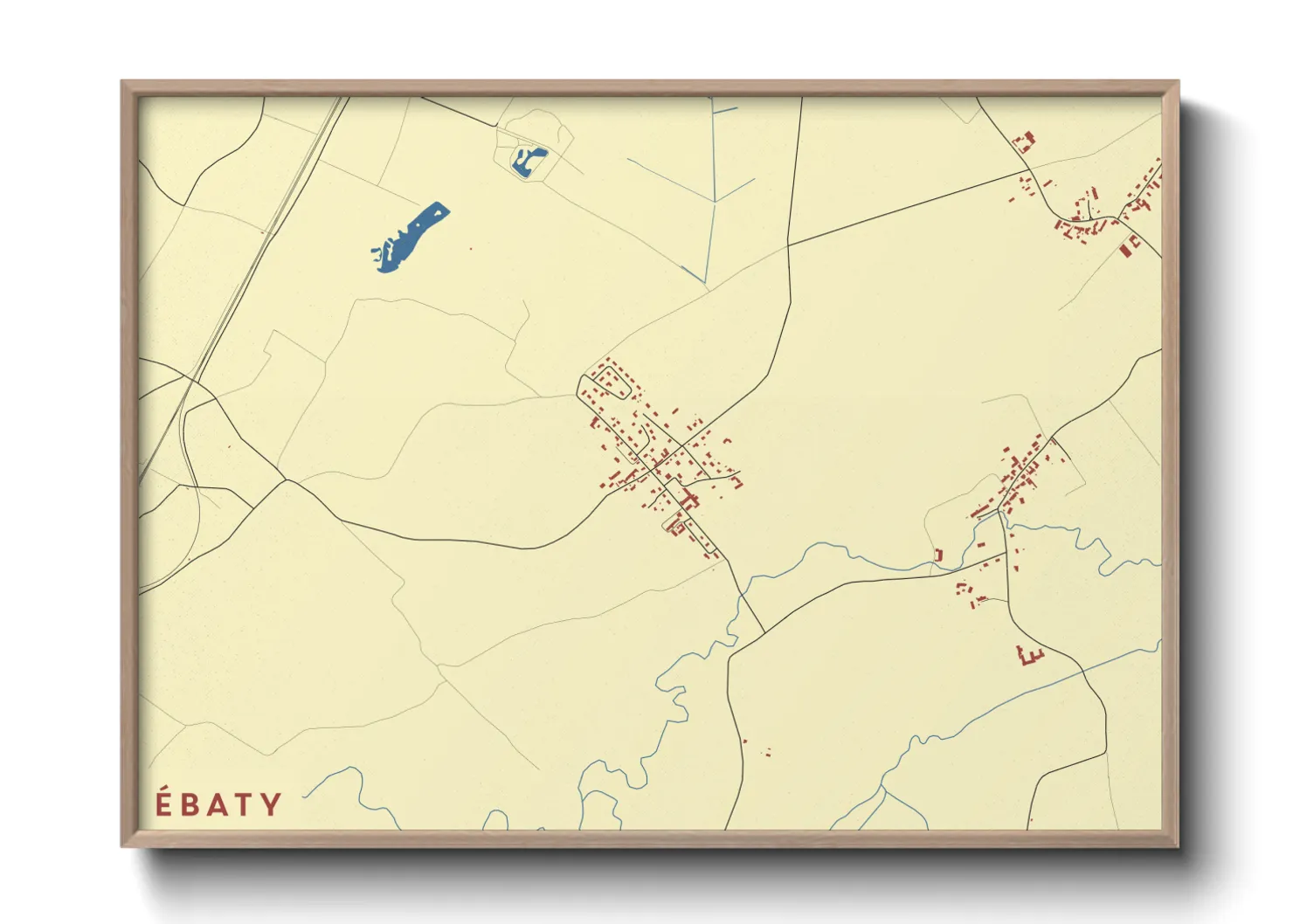 Une affiche de carte sur Ébaty