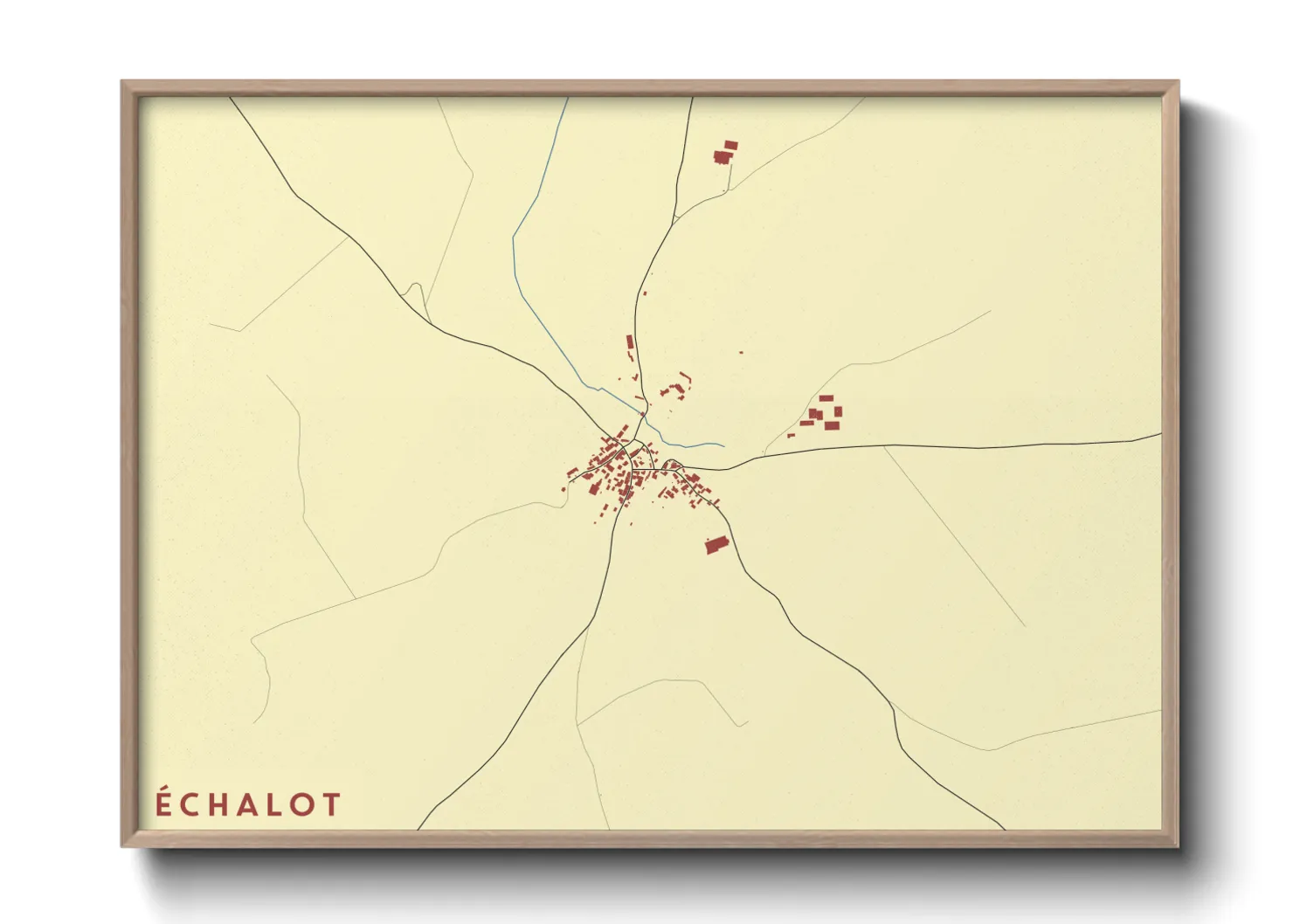Une affiche de carte sur Échalot