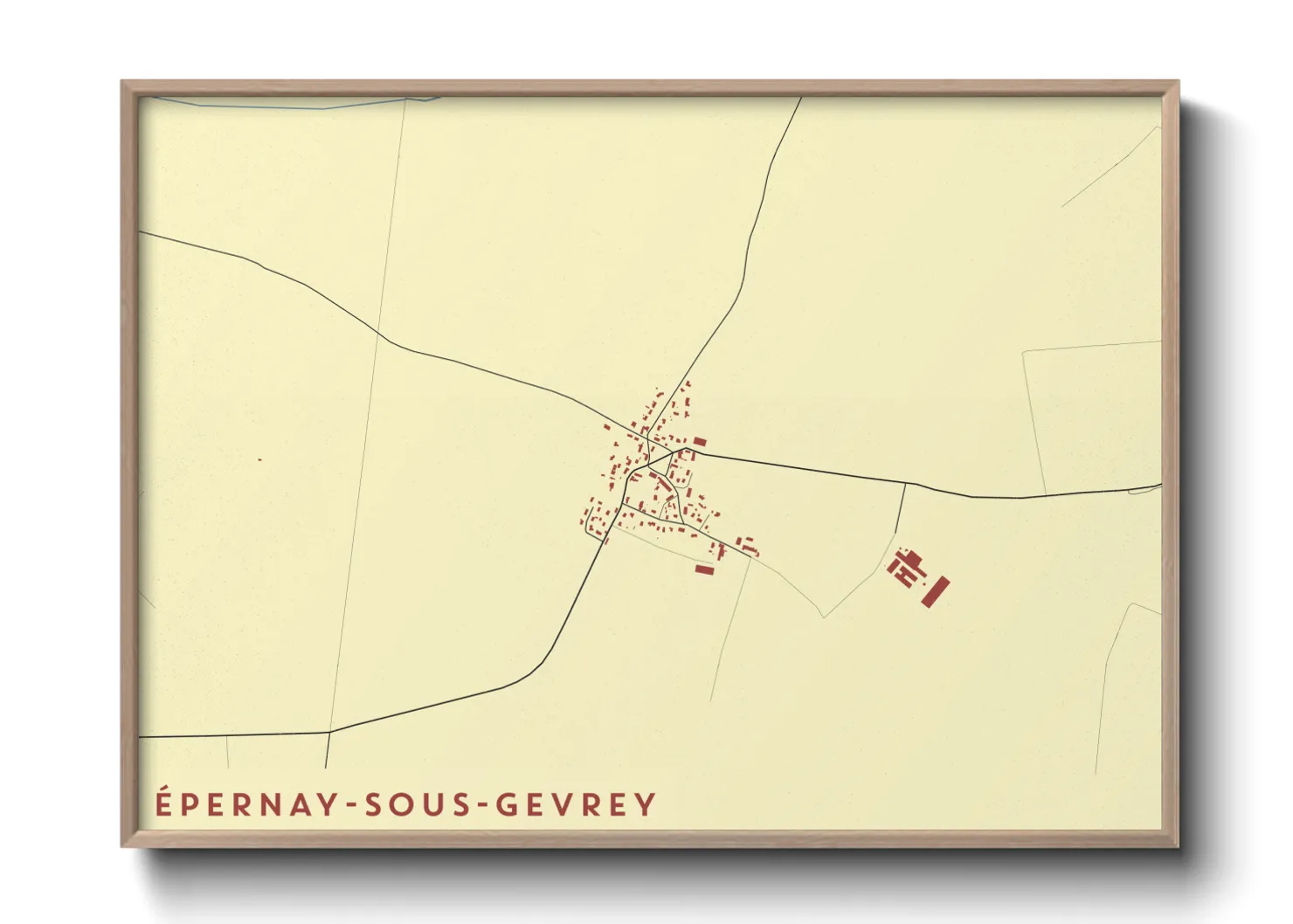 Une affiche de carte sur Épernay-sous-Gevrey
