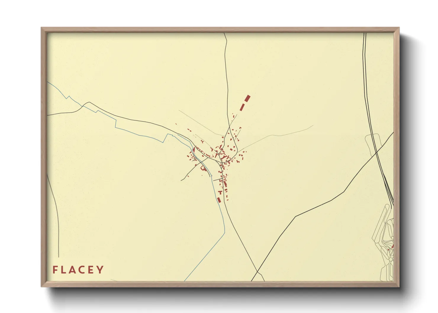 Une affiche de carte sur Flacey