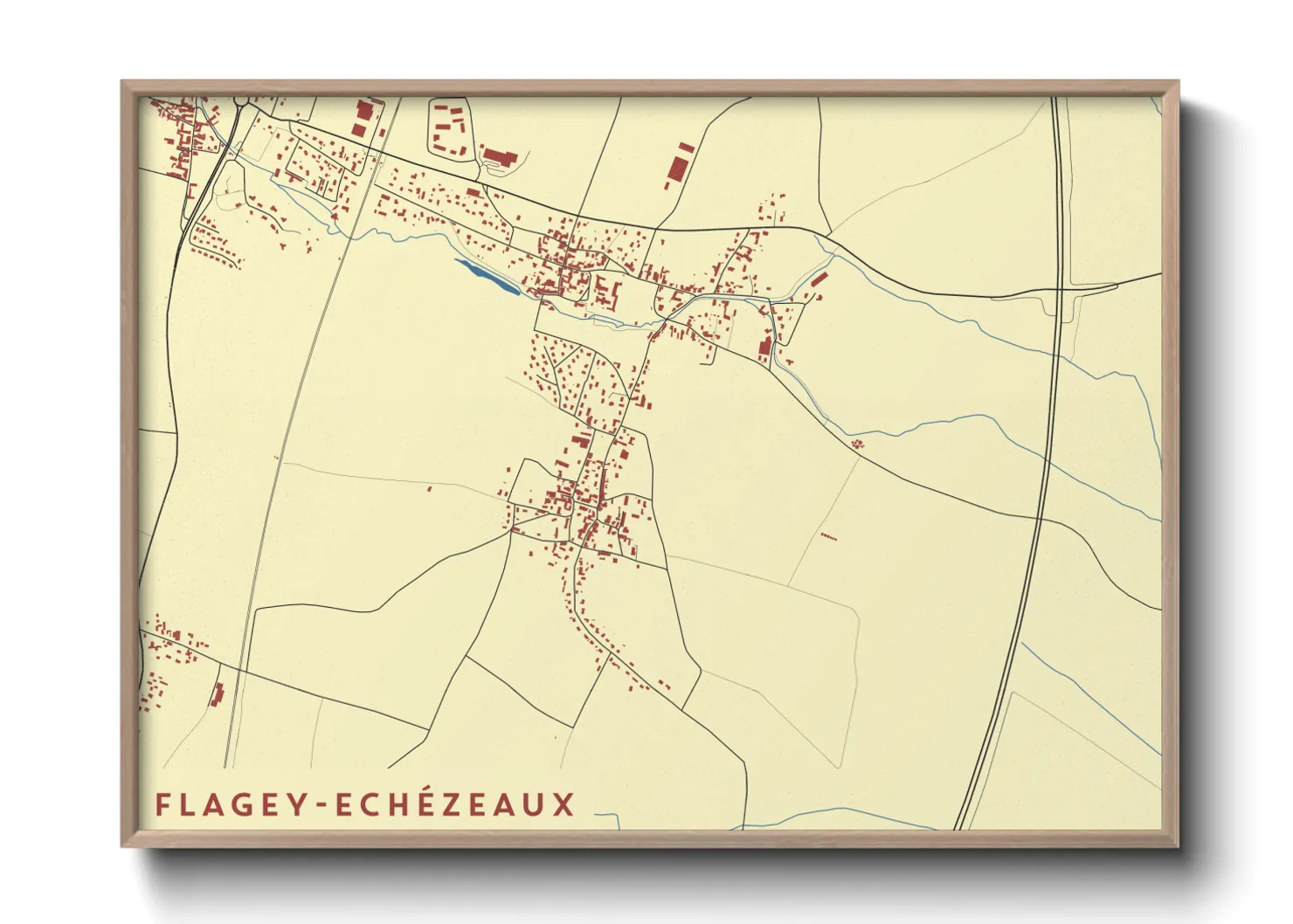 Une affiche de carte sur Flagey-Echézeaux