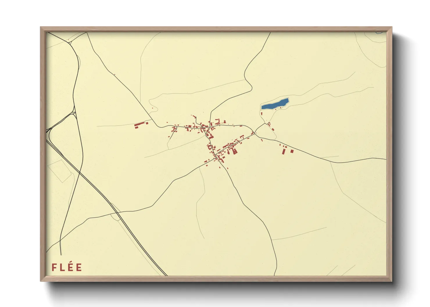 Une affiche de carte sur Flée