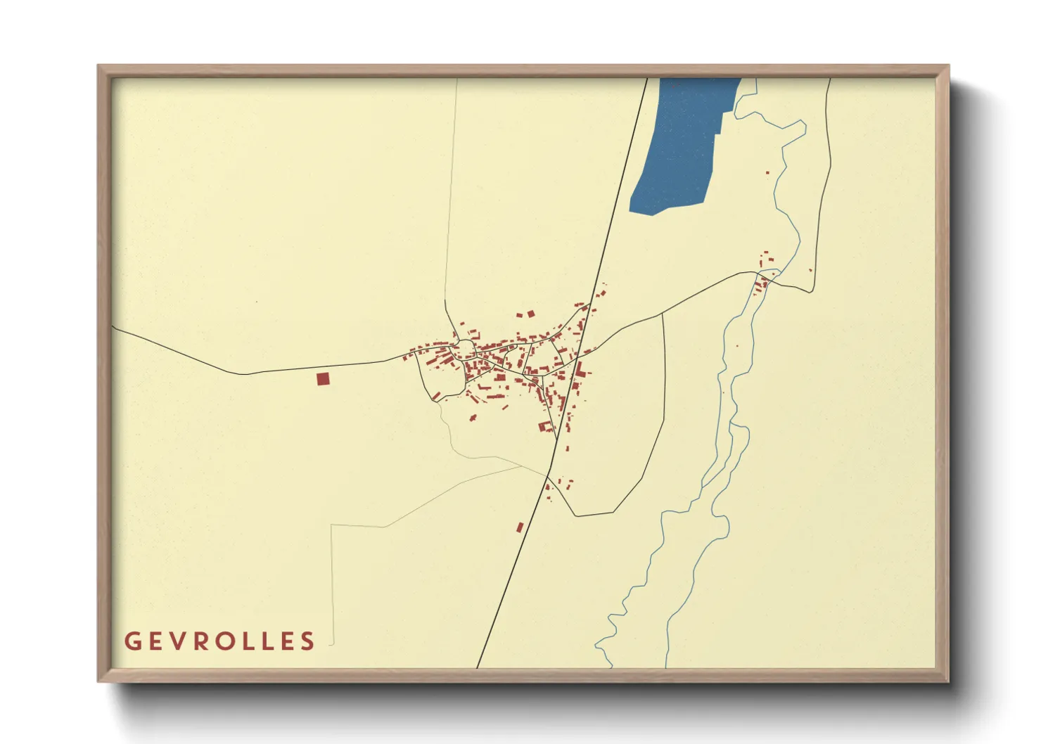 Une affiche de carte sur Gevrolles