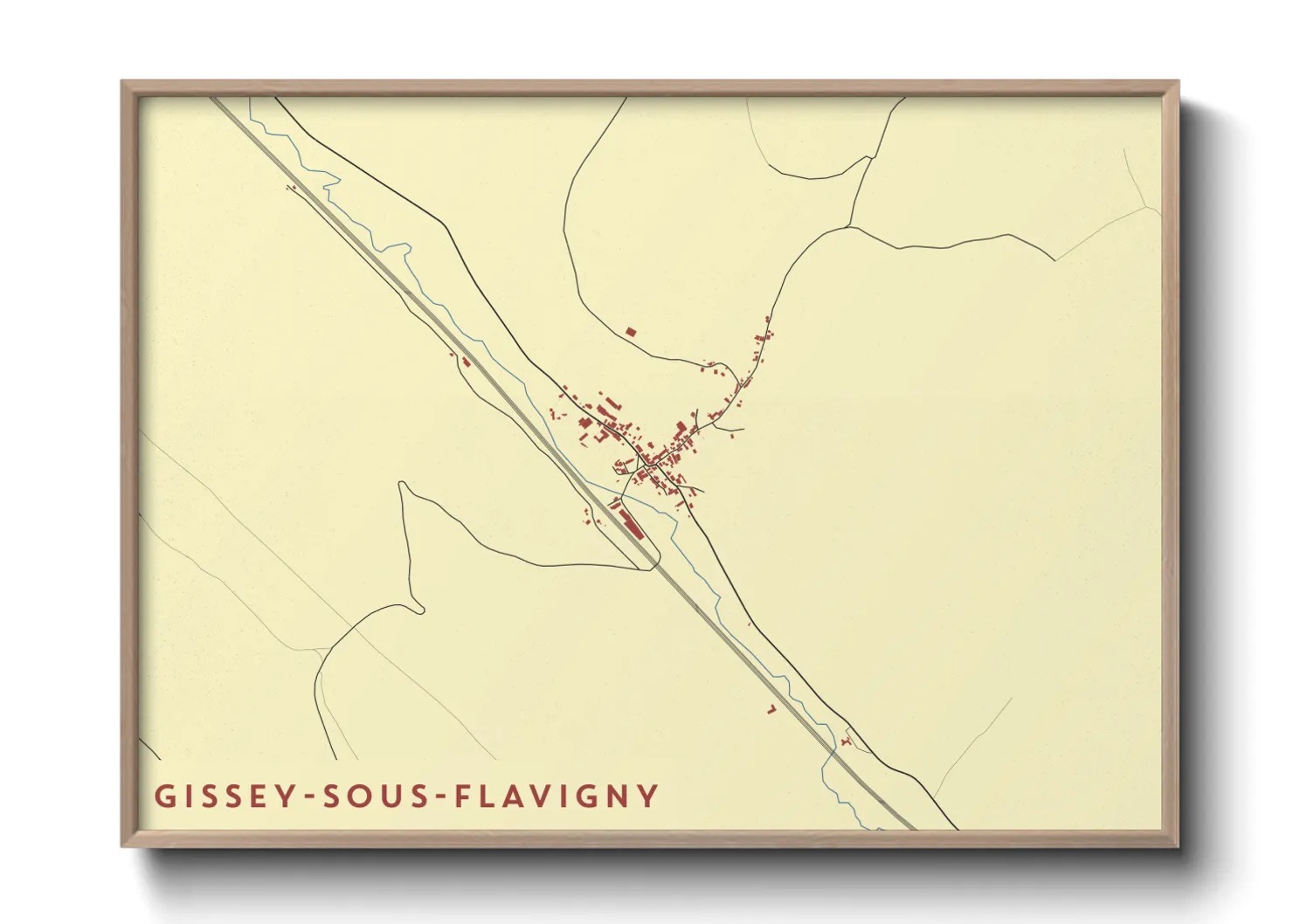 Une affiche de carte sur Gissey-sous-Flavigny