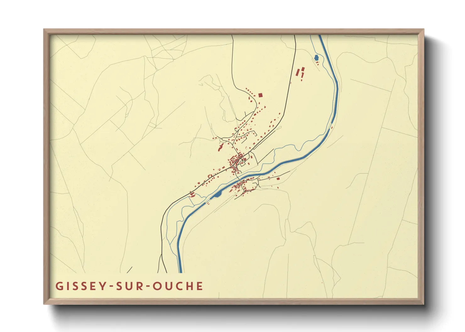 Une affiche de carte sur Gissey-sur-Ouche