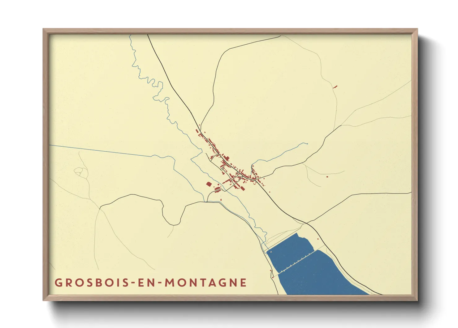 Une affiche de carte sur Grosbois-en-Montagne