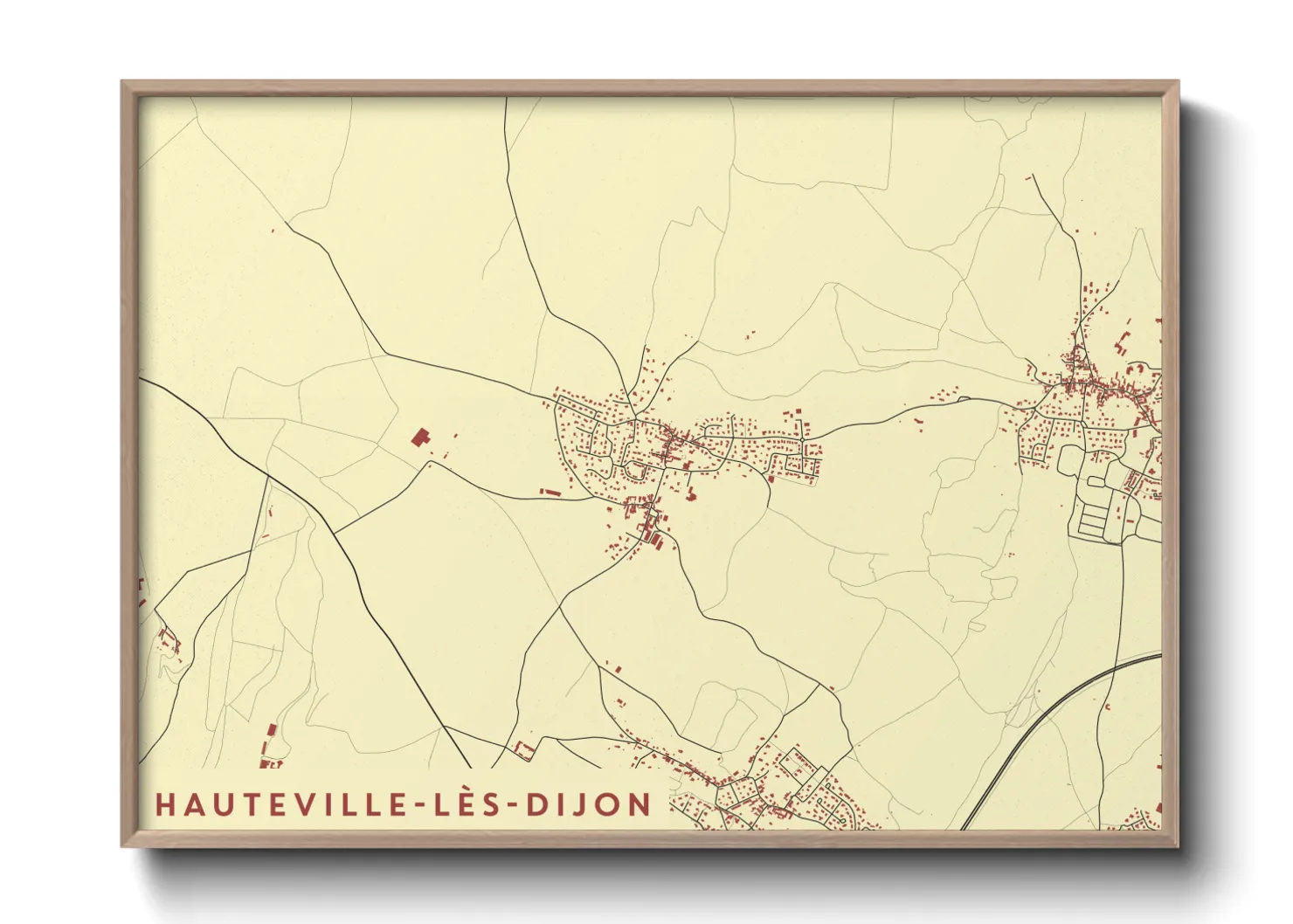 Une affiche de carte sur Hauteville-lès-Dijon