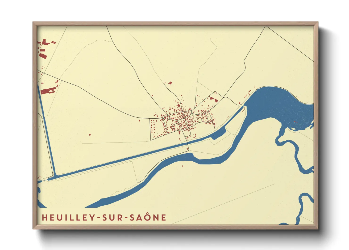Une affiche de carte sur Heuilley-sur-Saône