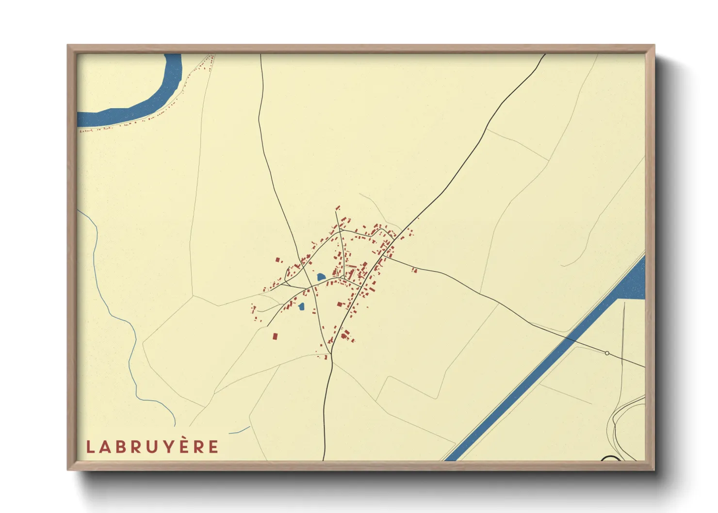 Une affiche de carte sur Labruyère