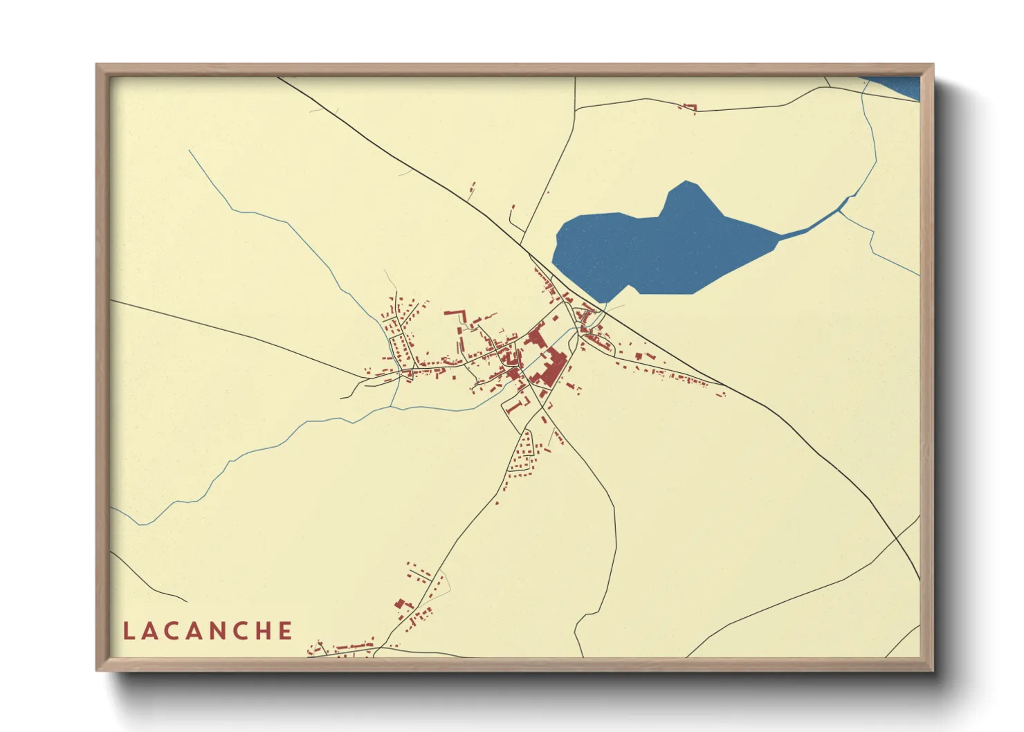 Une affiche de carte sur Lacanche